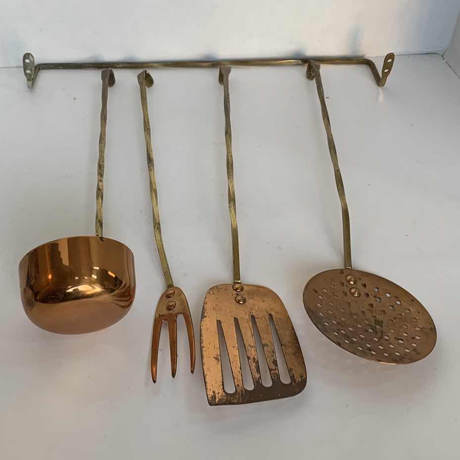 Photo 1 of VINTAGE COPPER COOKWARE WITH REST
