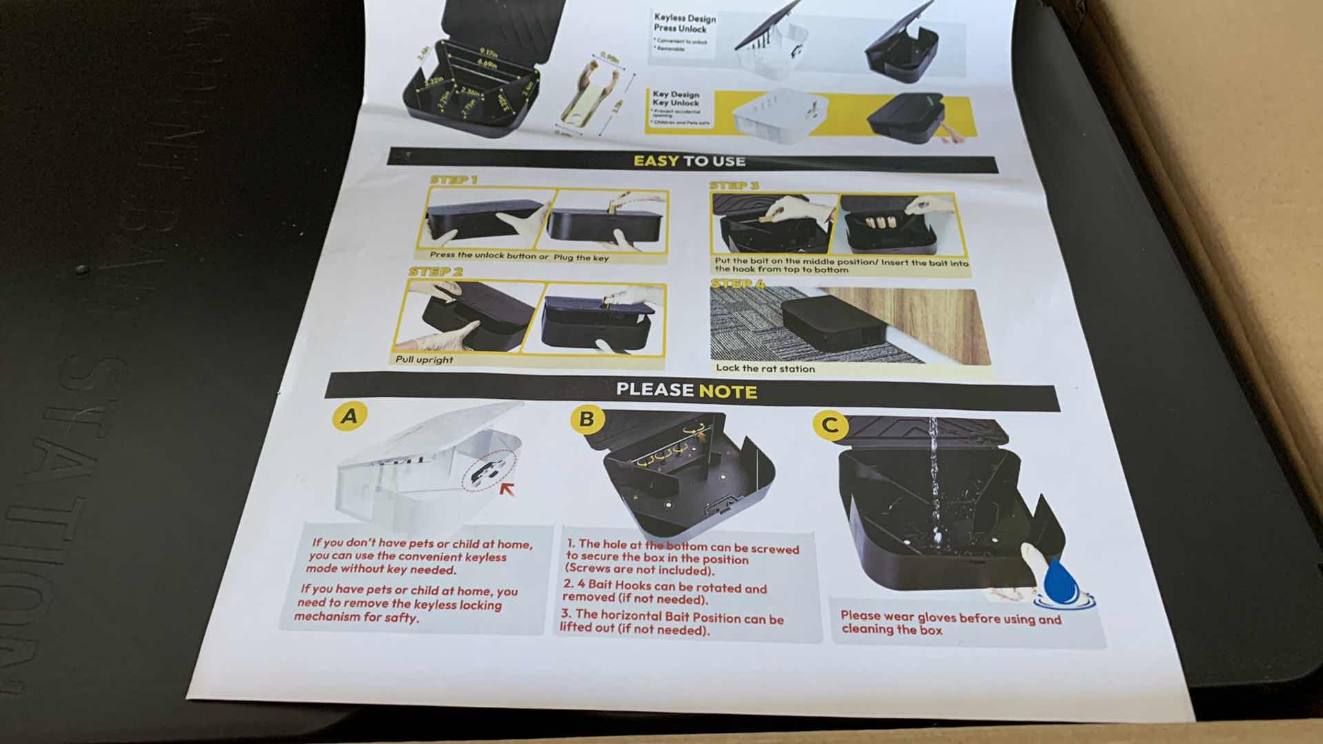 Photo 1 of 6-RODENT BAIT STATION WITH KEYLESS MODE AND KEY MODE
