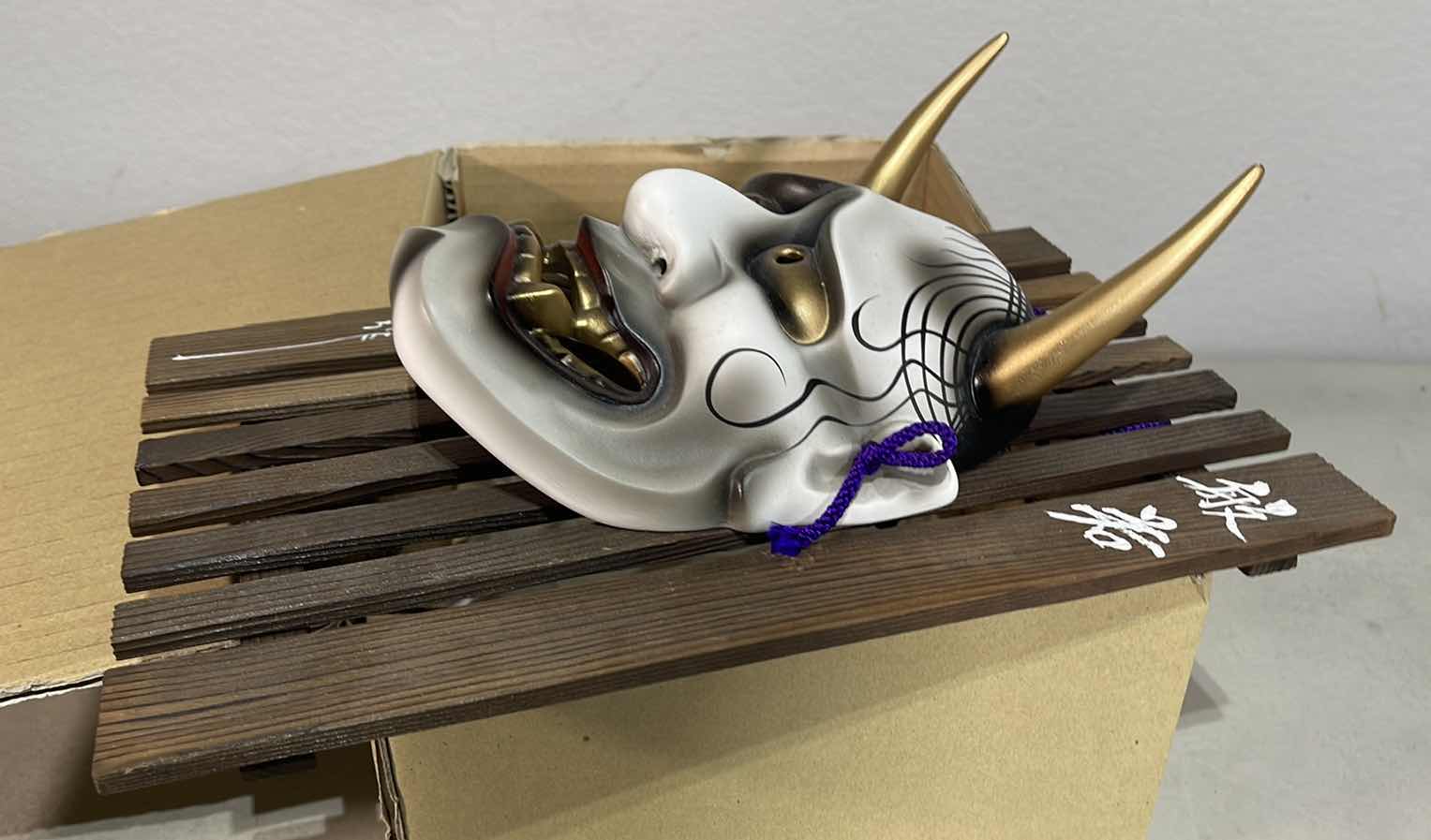 Photo 1 of JAPANESE HANNYA NOH PORCELAIN MASK H7”