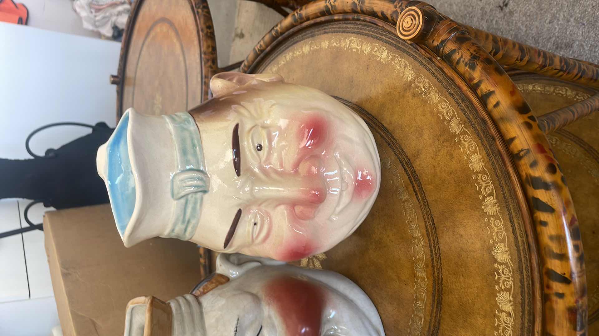 Photo 1 of JAPANESE POTTERY HEAD PITCHERS