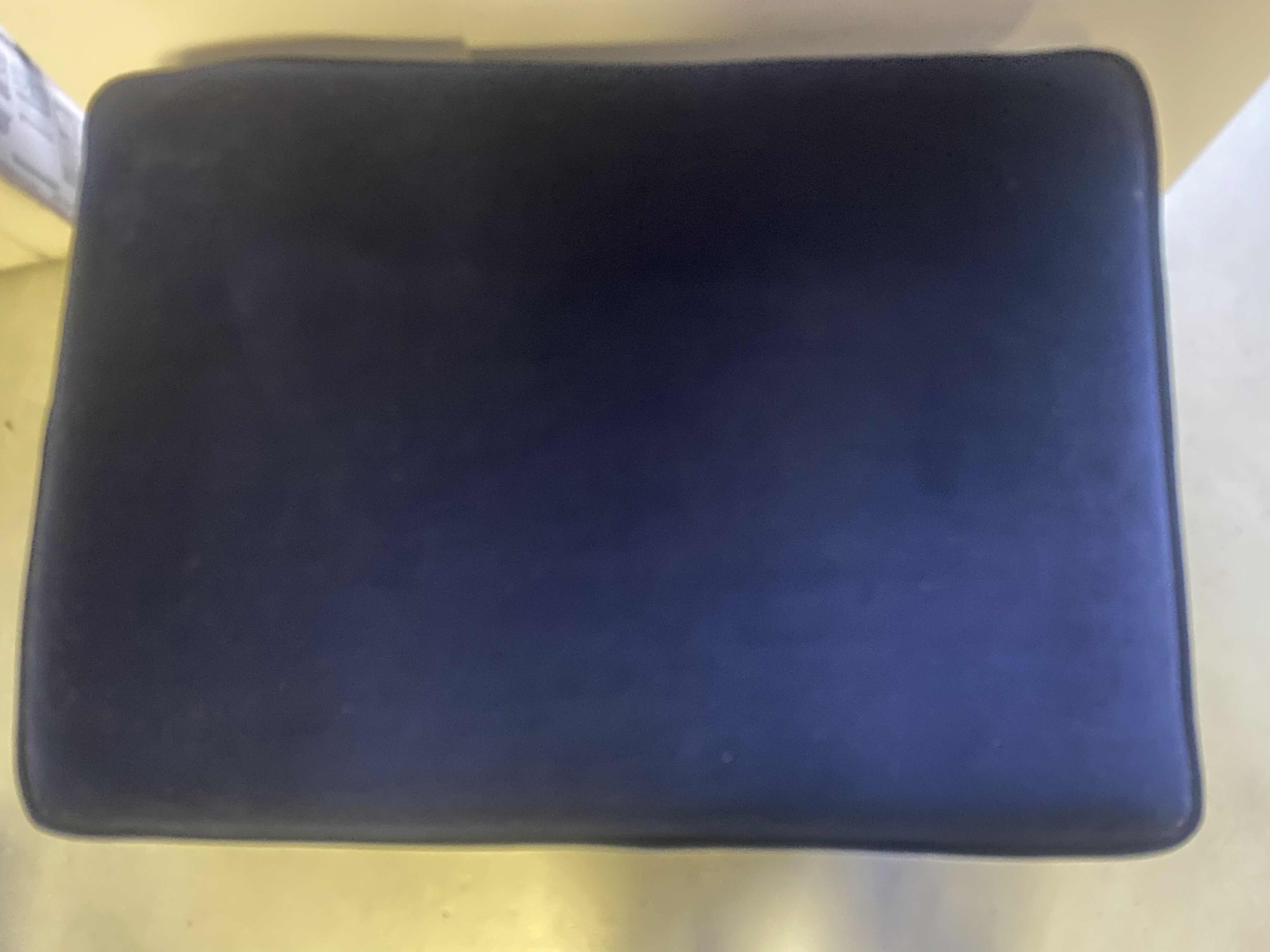 View 5 of ROYAL BLUE VELVET BENCH WITH ANTIQUE BRASS STUDS FROM FRONTGATE 28” x 20” H 18 1/2”