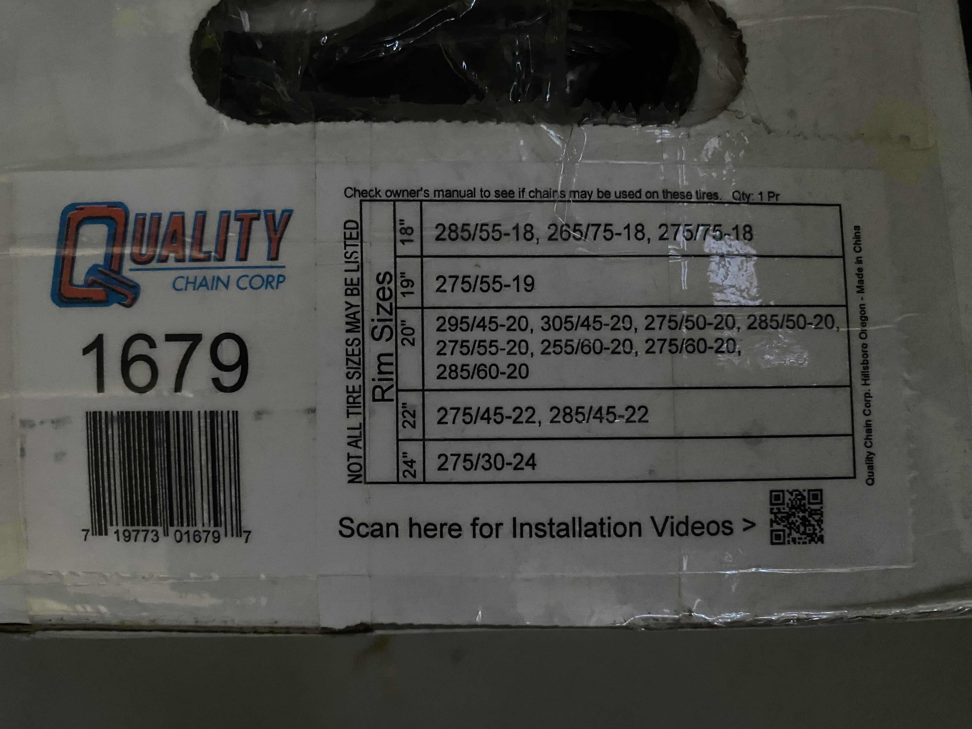 Photo 1 of COBRA JR. TIRE CHAINS FOR LIGHT TRUCK SEE PICS FOR SIZE INFO