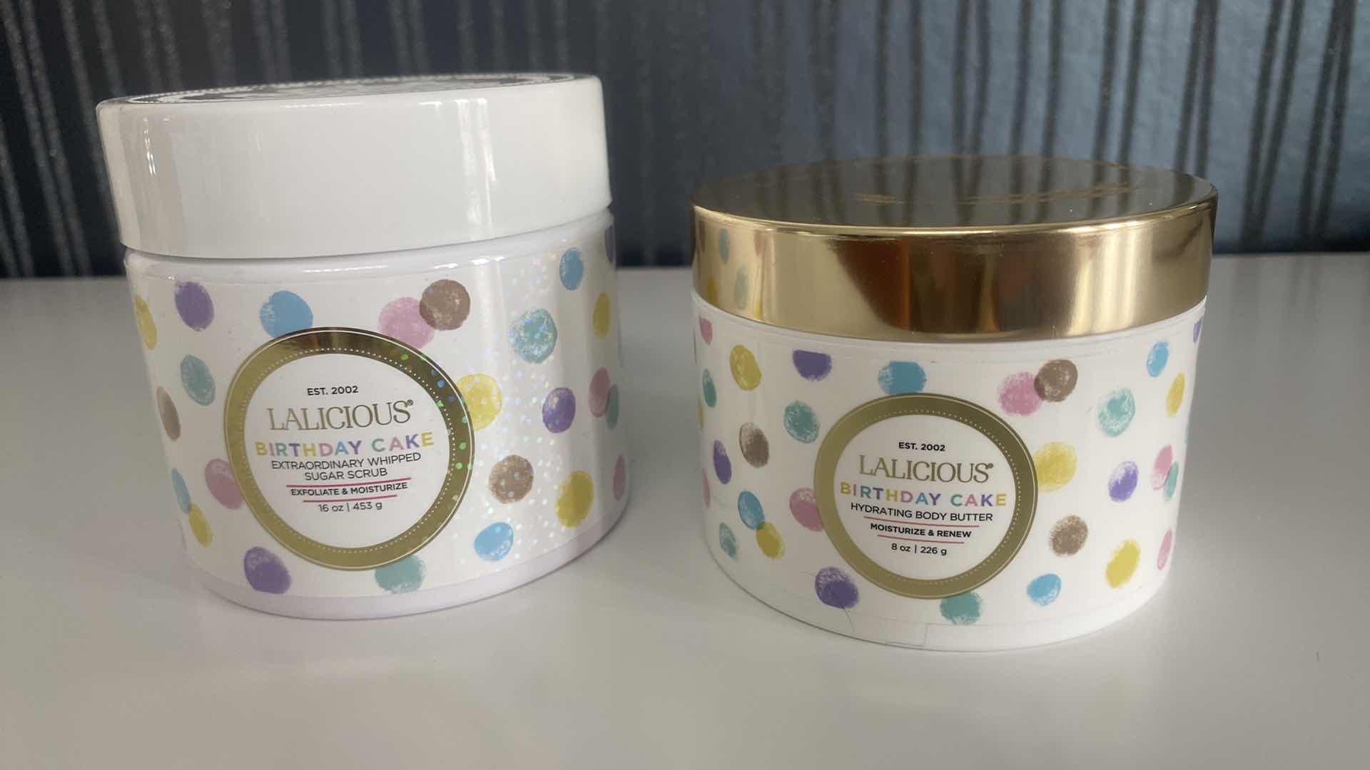 Photo 1 of NEW LALICIOUS BIRTHDAY CAKE SUGAR SCRUB & BODY BUTTER