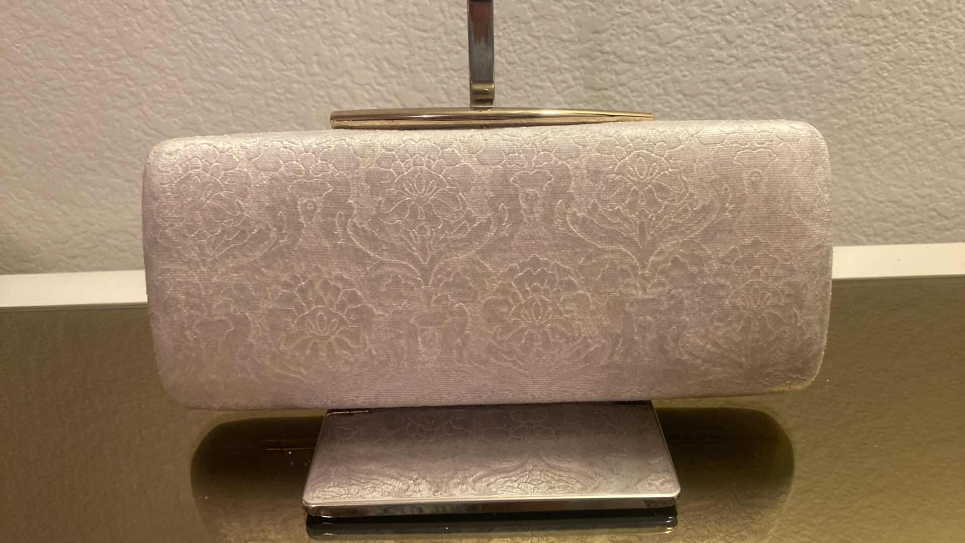 Photo 1 of  NWT TADASHI SHOJI IVORY VELVET CLUTCH