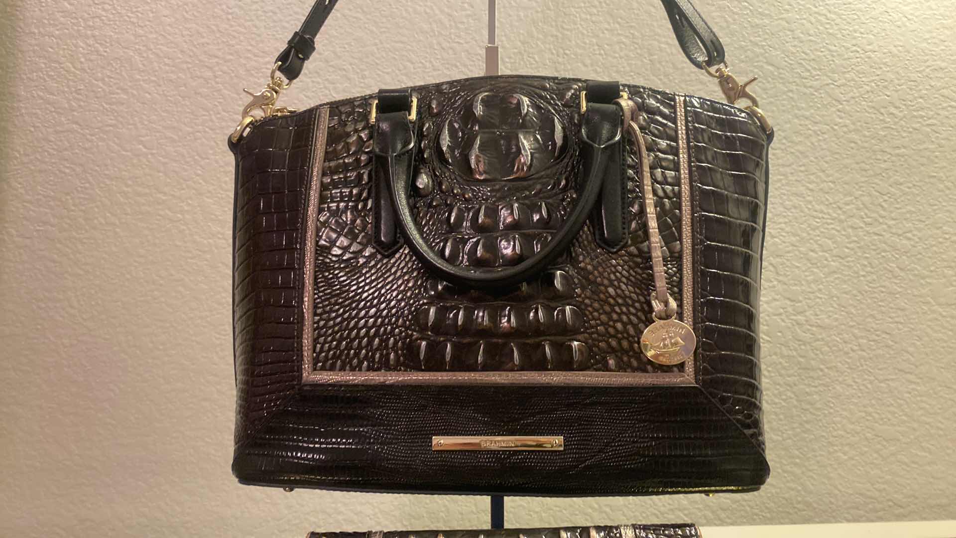 Photo 1 of AUTHENTIC BRAHMIN DUXBURY SATCHEL IN IRONWOOD ALZETTE GENUINE LEATHER $365 &  ADY WALLET $155 LIKE NEW WITH DUST BAG