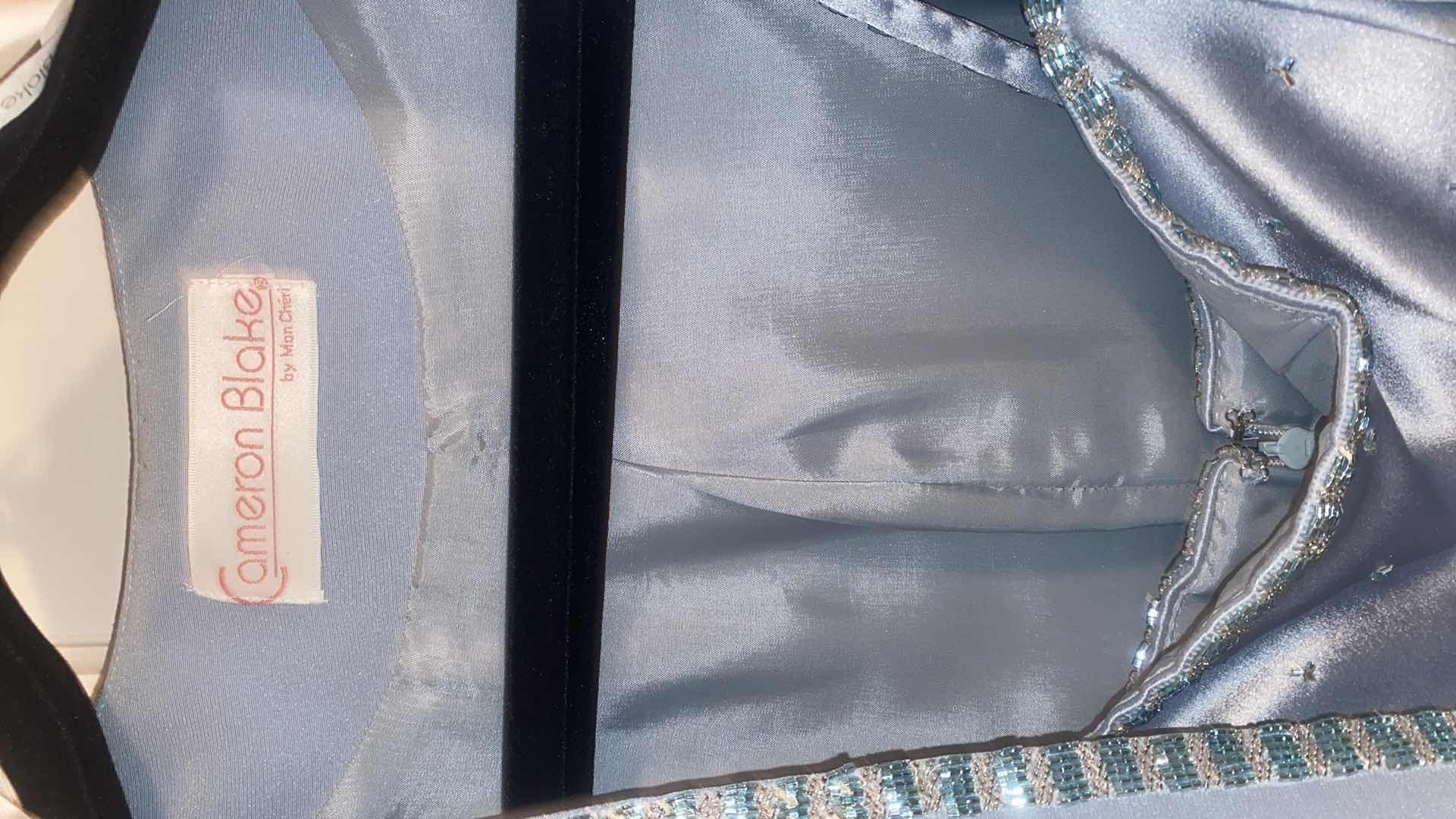 Photo 1 of LADIES CAMERON BLAKE APPROX SIZE 12 EVENING GOWN WITH JACKET (JACKET HAS MARK ON SLEEVE)