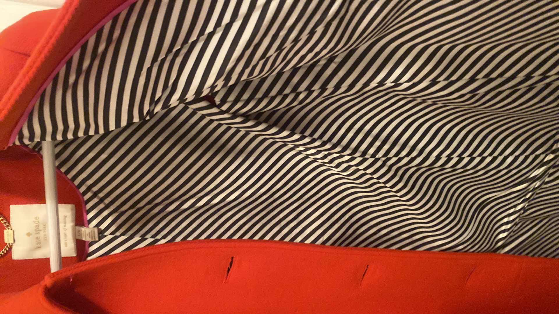 Photo 1 of GENTLY LOVED LADIES SIZE LARGE KATE SPADE NEW YORK RED COAT