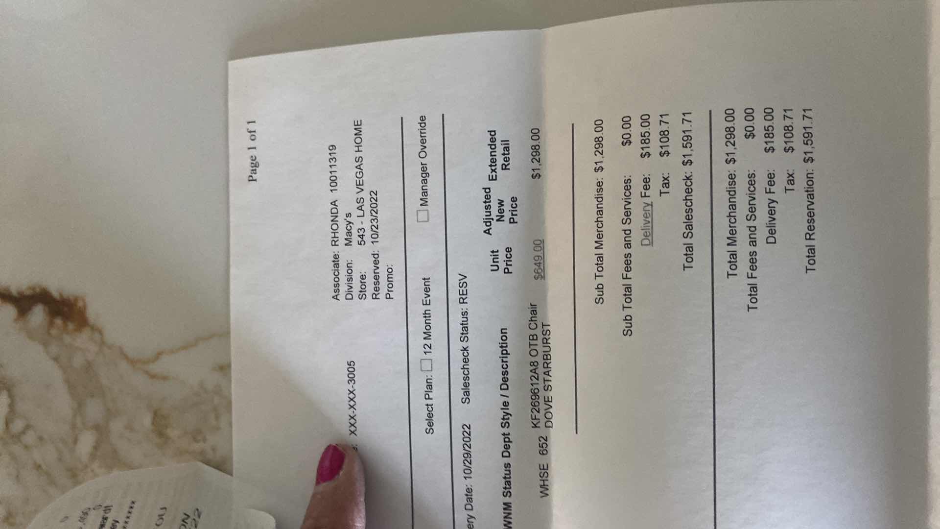 Photo 1 of DOVE STARBURST OCCASIONAL CHAIR FROM MACYS - RECIEPT FROM 10/23/22 32” x 36” H 33” (2 AVAILABLE SOLD SEPARATELY)