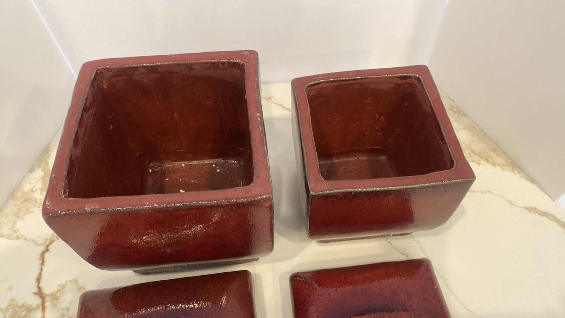 Photo 1 of RED CANISTERS (VERY HEAVY) LARGEST 8“ x 11 3/4”