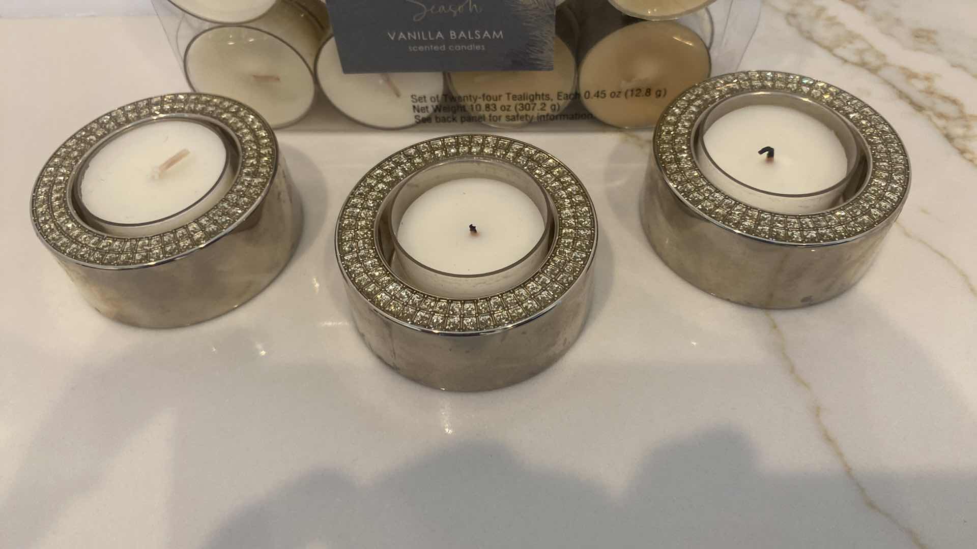 Photo 1 of VOTIVE CANDLES AND BLING VOTIVE HOLDERS FRIM Z GALLERIE