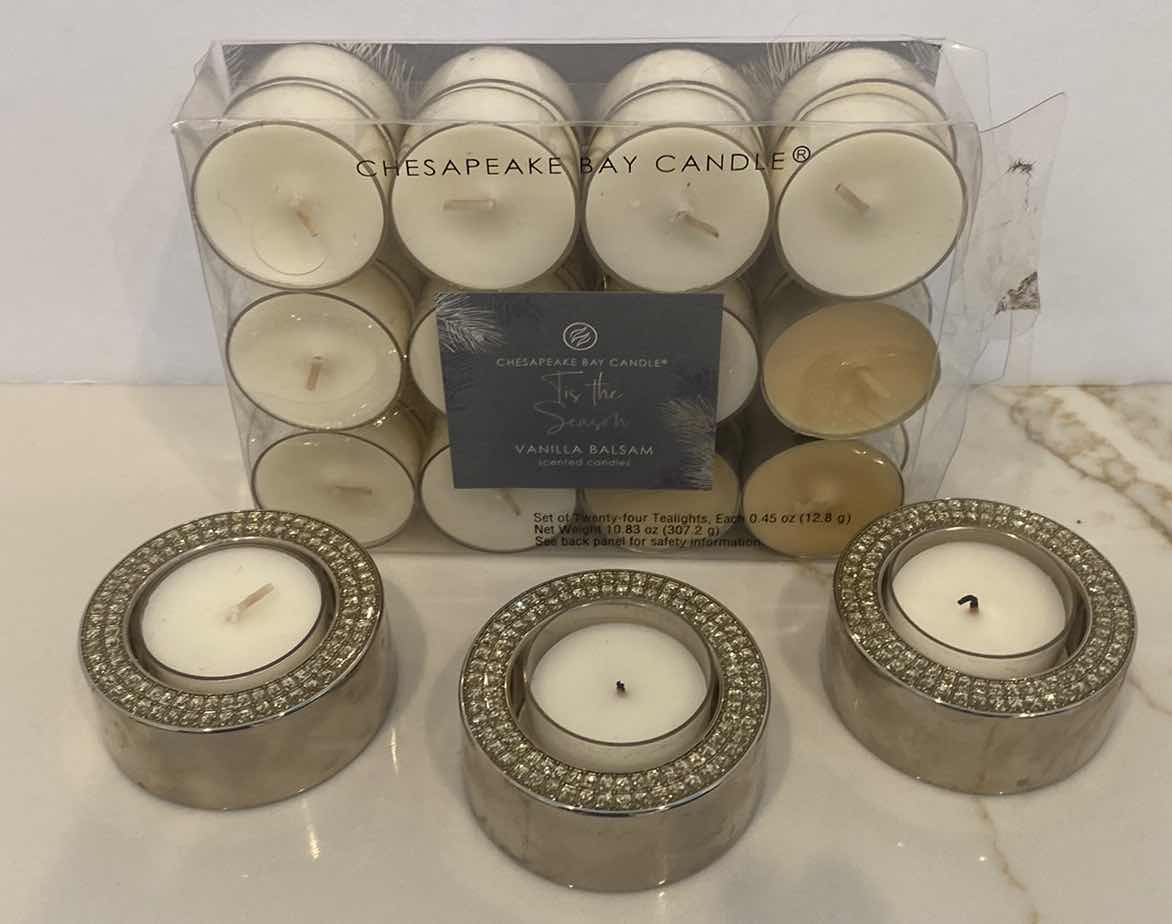 Photo 1 of VOTIVE CANDLES AND BLING VOTIVE HOLDERS FRIM Z GALLERIE