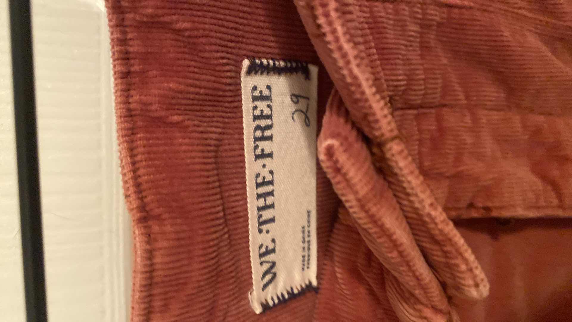 Photo 1 of FREE PEOPLE LADIES SIZE 29 CORDUROY FLARE HIGH WAISTED JEANS - RUST COLOR