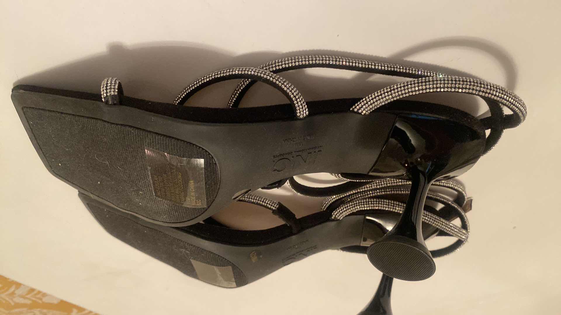 Photo 1 of NEW NO BOX LADIES SIZE 11 INC DOUBLE BLING ANKLE STRAP HIGH HEEL SHOES