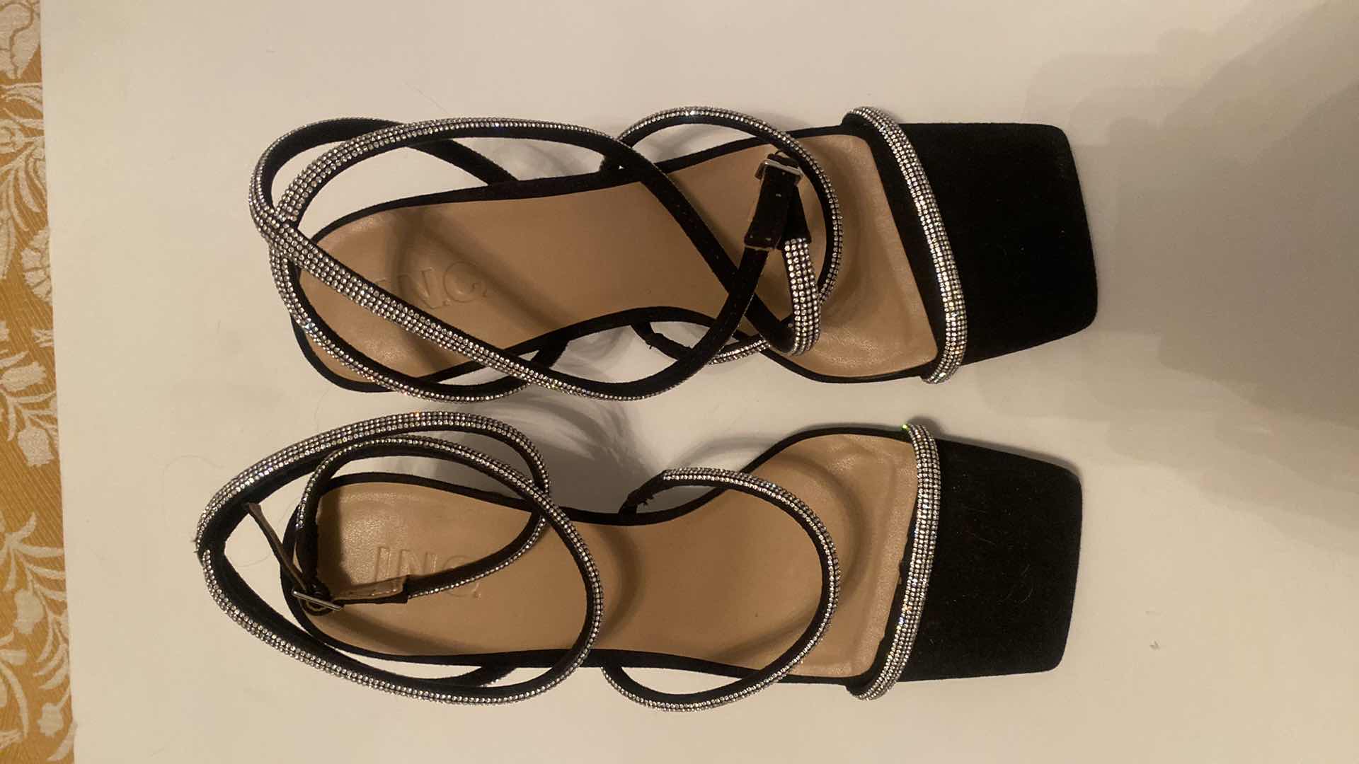 Photo 1 of NEW NO BOX LADIES SIZE 11 INC DOUBLE BLING ANKLE STRAP HIGH HEEL SHOES