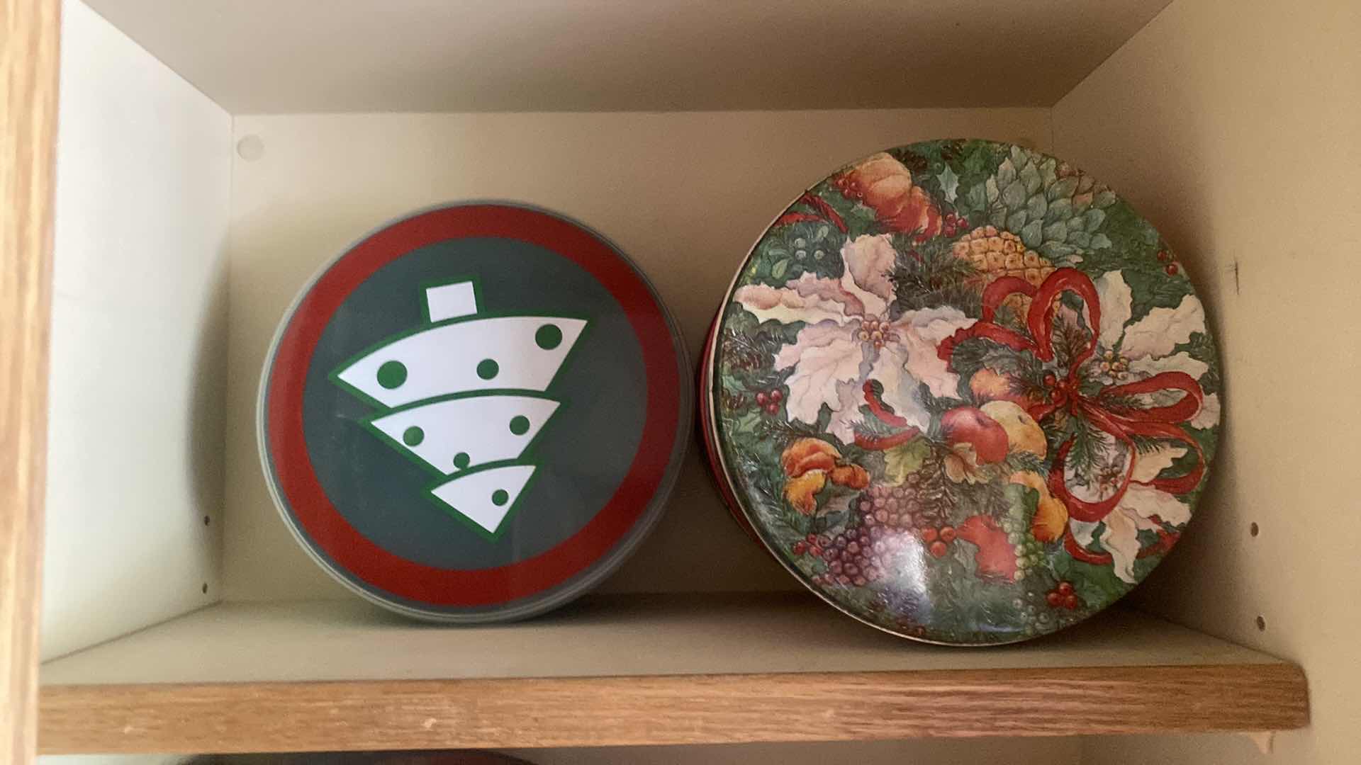 Photo 1 of CONTENTS KITCHEN CABINET - SALT & PEPPER GRINDERS, TINS & COOKIE CUTTERS