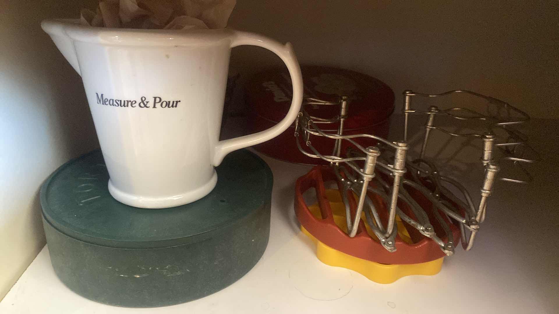 Photo 1 of CONTENTS OF KITCHEN CABINET - 2 CABINETS BAKEWARE