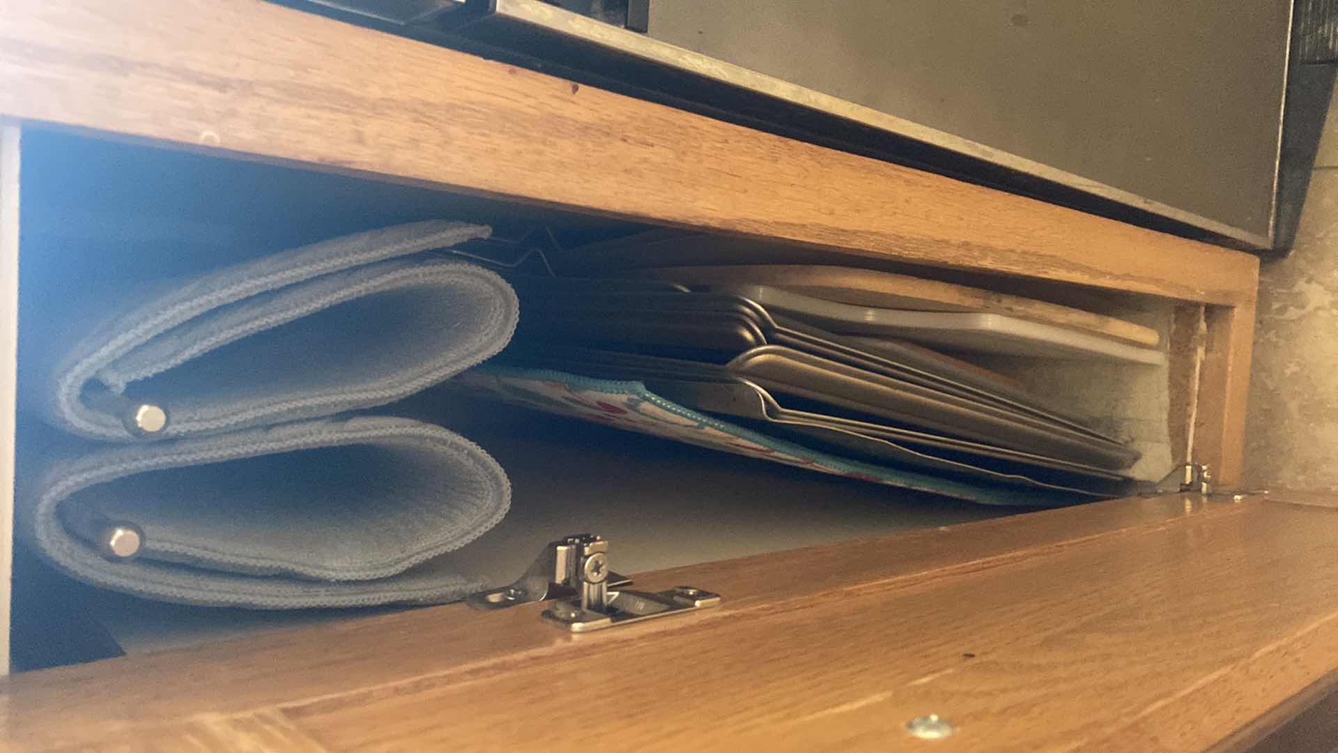 Photo 1 of CONTENTS OF KITCHEN CABINET - 2 CABINETS BAKEWARE