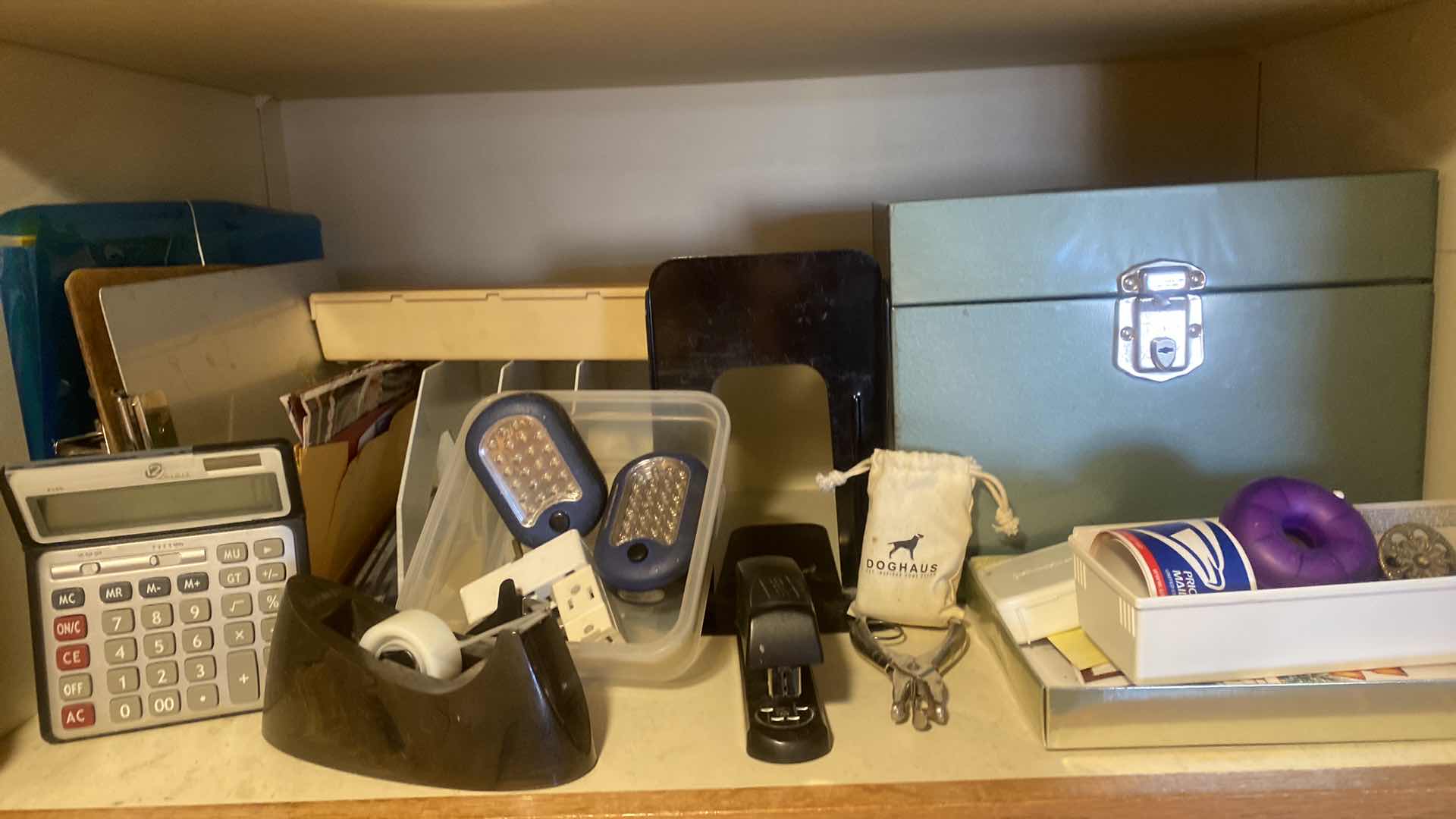 Photo 1 of CONTENTS OF KITCHEN CABINET - OFFICE SUPPLIES