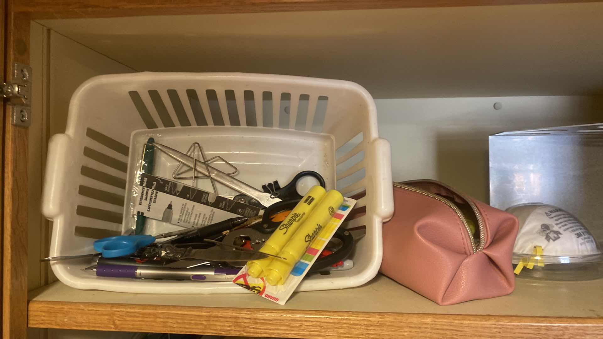 Photo 1 of CONTENTS OF KITCHEN CABINET - OFFICE SUPPLIES