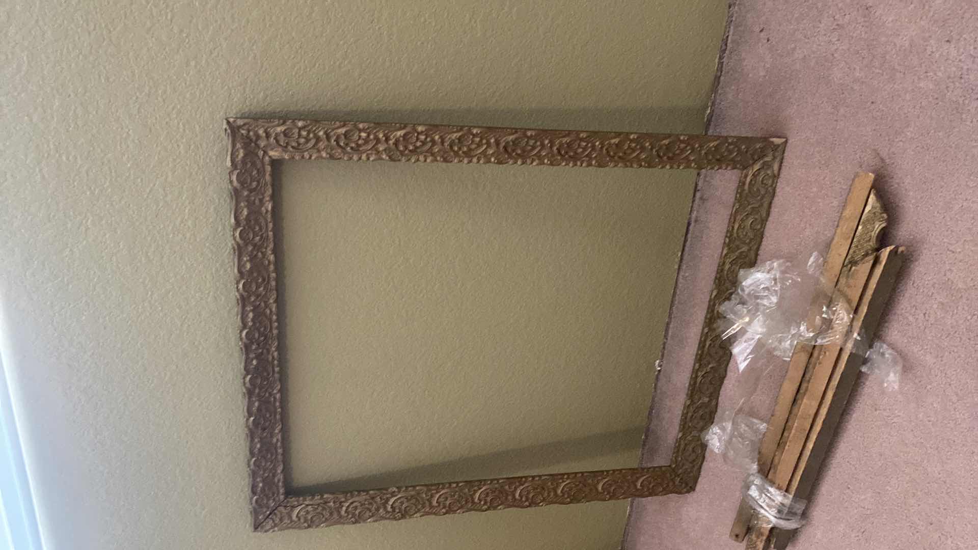 Photo 1 of 2 WOOD PICTURE FRAMES (1 is in pieces) 22” x 26”