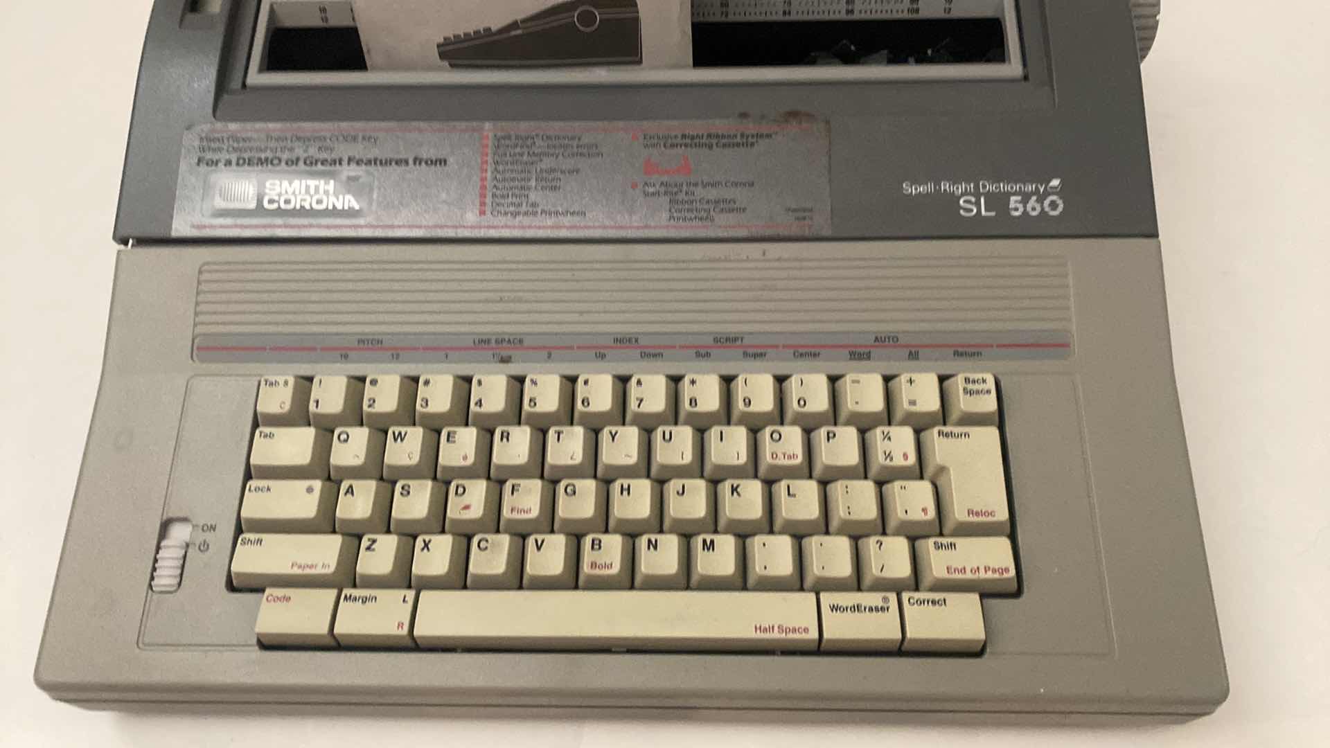 Photo 1 of 1990 SMITH CORONA SL560  TYPEWRITER