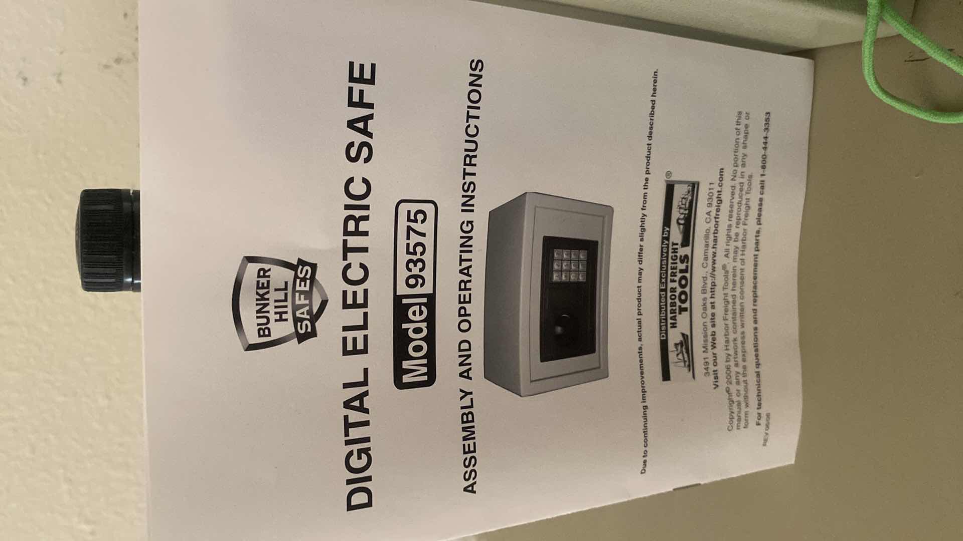 Photo 1 of BUNKER HILL DIGITAL ELECTRIC SAFE WITH KEYS