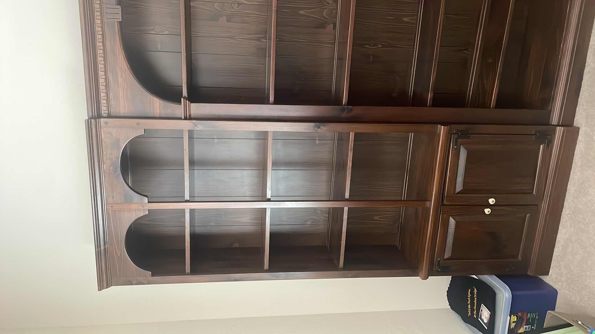 Photo 1 of DARK WOOD BOOKCASE 94" x12" X 80"