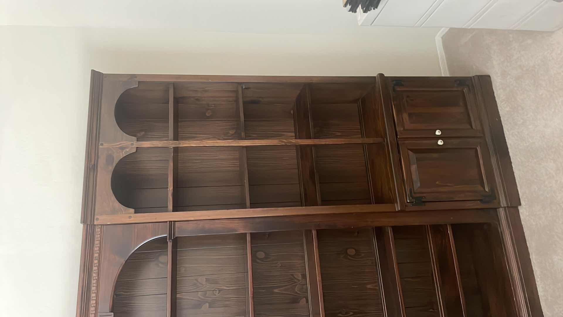 Photo 1 of DARK WOOD BOOKCASE 94" x12" X 80"