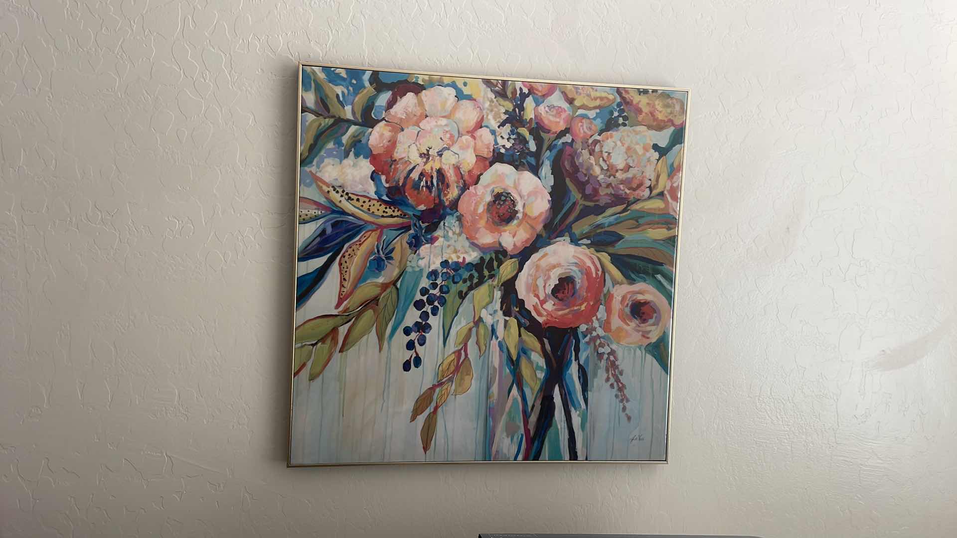 Photo 1 of FLORAL ARTWORK PAIR 24" x24"