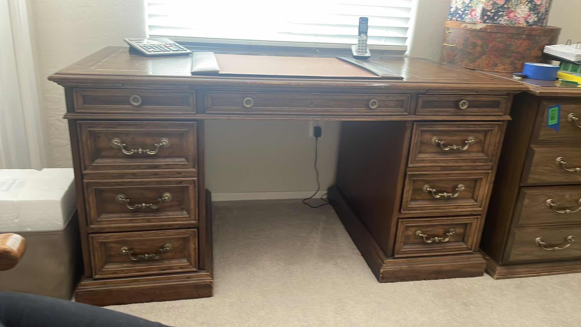 Photo 1 of FILE CABINET DESK 57" X 28" x 30"