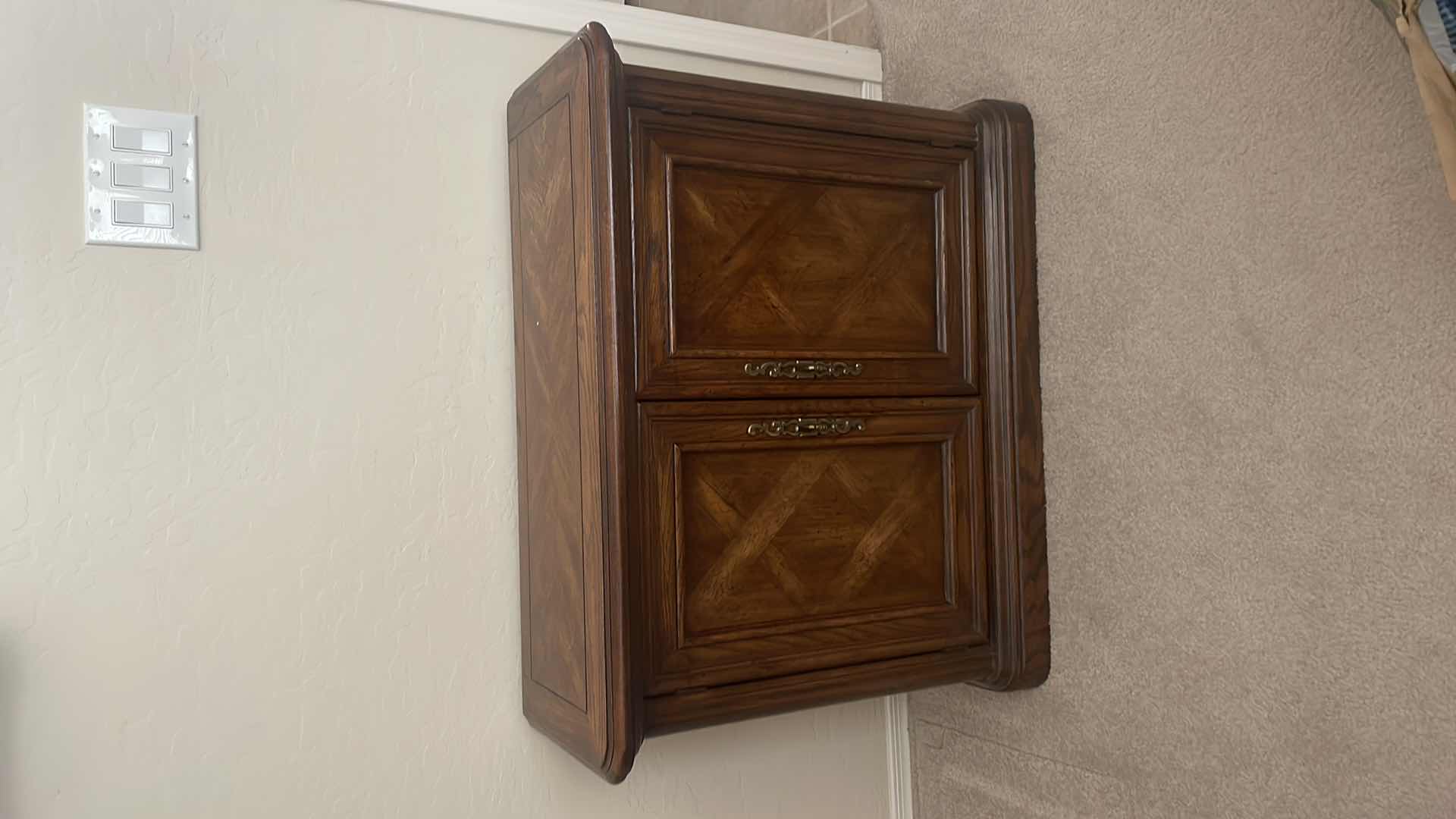 Photo 1 of WOOD 2 SHELF CABINET 28" X 13" X  36"