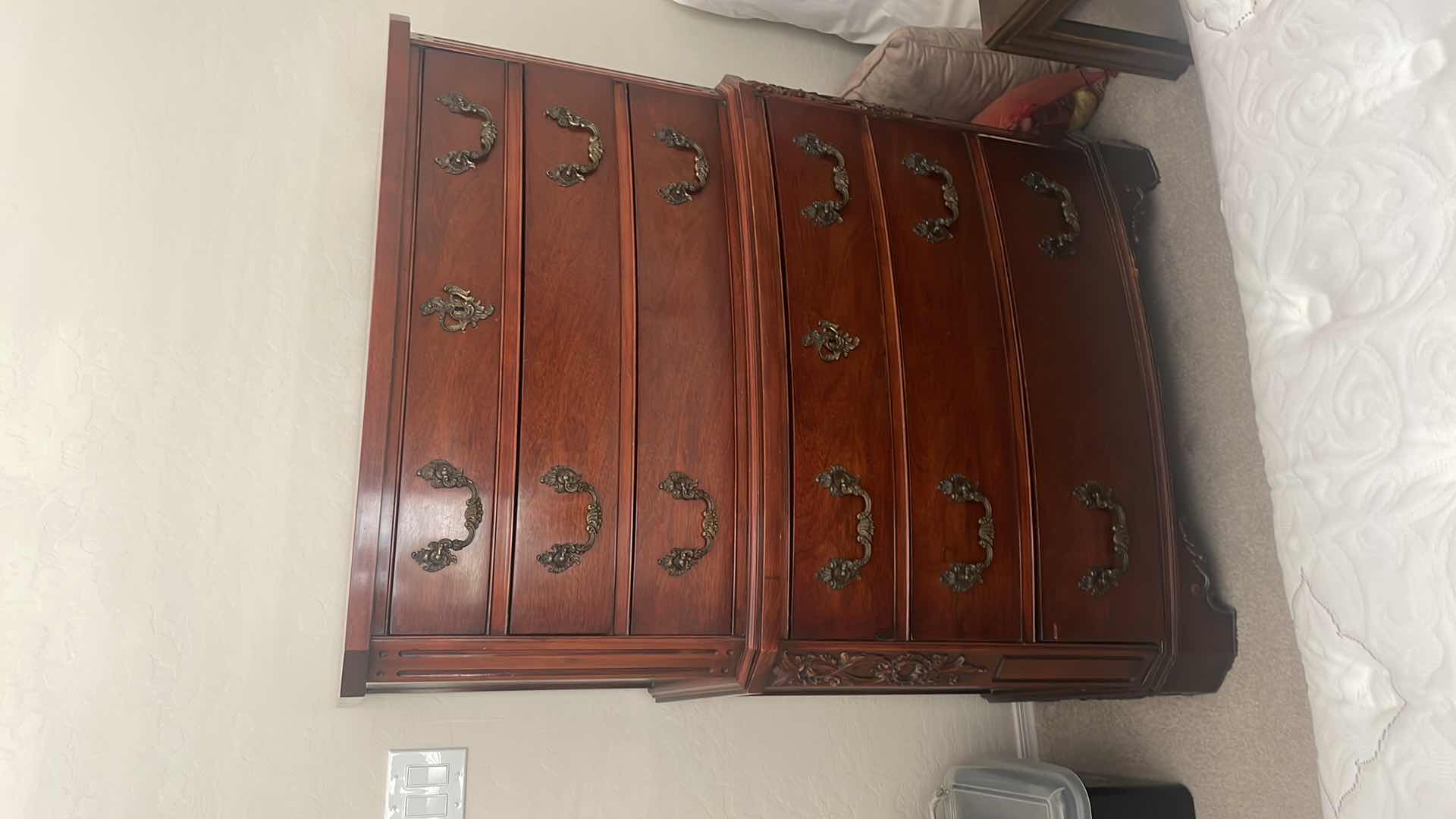 Photo 1 of CHERRY WOOD TALLBOY DRESSER 51x38x21