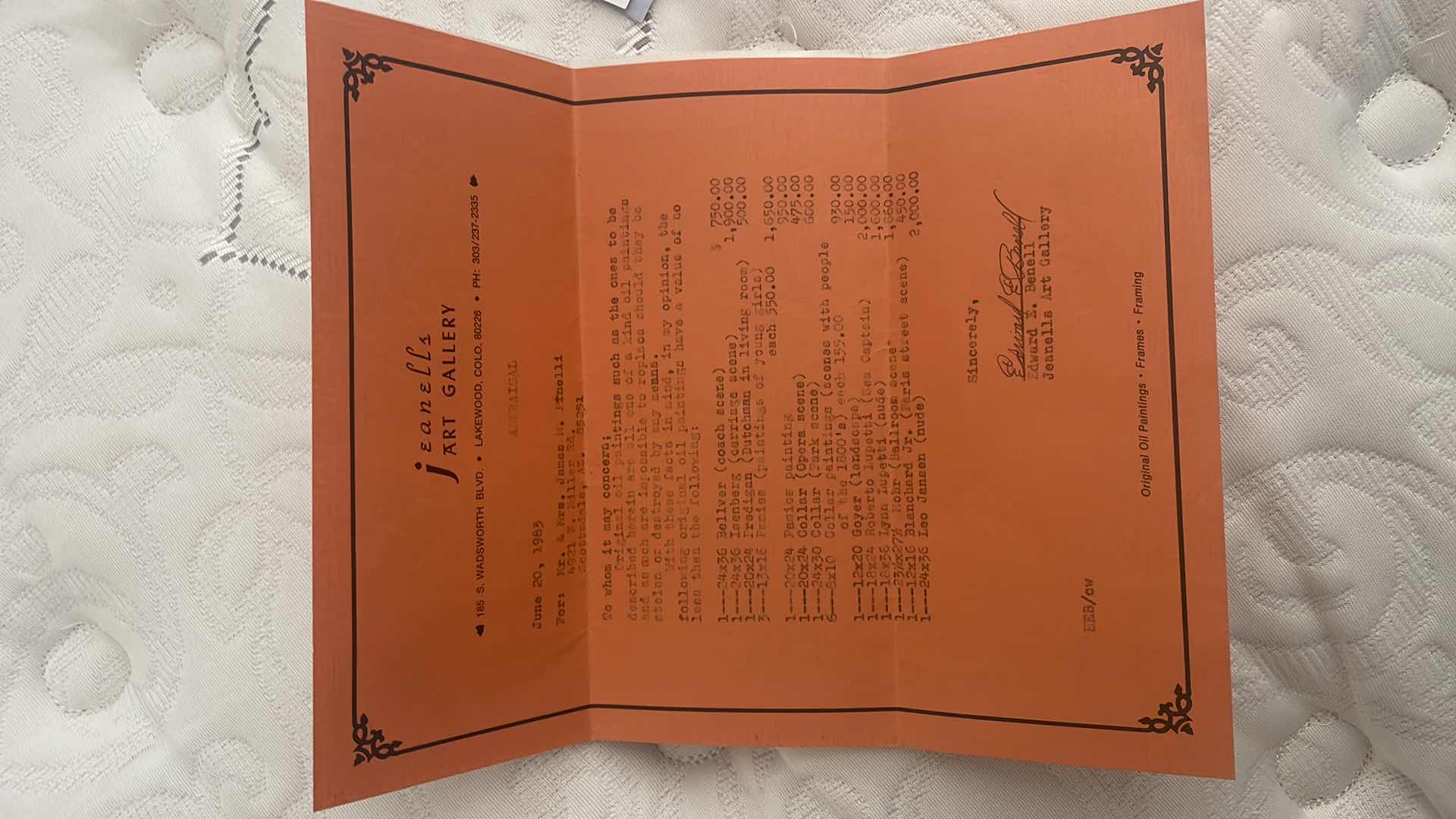 Photo 1 of FRAMED J. COLLAR 1800'S LADIES PAINTING ARTWORK, UNFRAMED 8" x10"  WITH VELVET FRAME 15" x13" , ESTIMATED VALUE FROM JUNE 1983 FOR $155