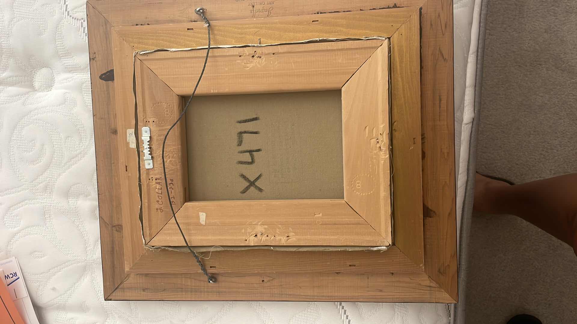 Photo 1 of FRAMED J. COLLAR 1800'S LADIES PAINTING ARTWORK, UNFRAMED 8" x10"  WITH VELVET FRAME 15" x13" , ESTIMATED VALUE FROM JUNE 1983 FOR $155