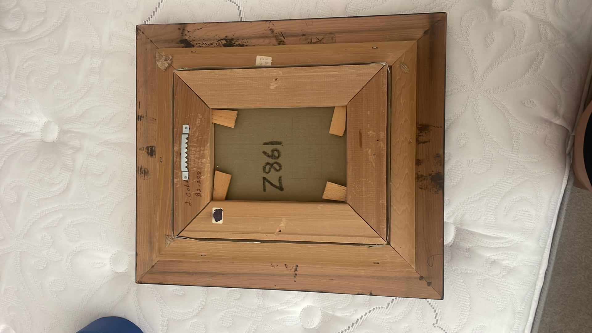 Photo 1 of FRAMED J. COLLAR 1800'S LADIES PAINTING ARTWORK, UNFRAMED 8" x10"  WITH VELVET FRAME 15" x13" , ESTIMATED VALUE FROM JUNE 1983 FOR $155