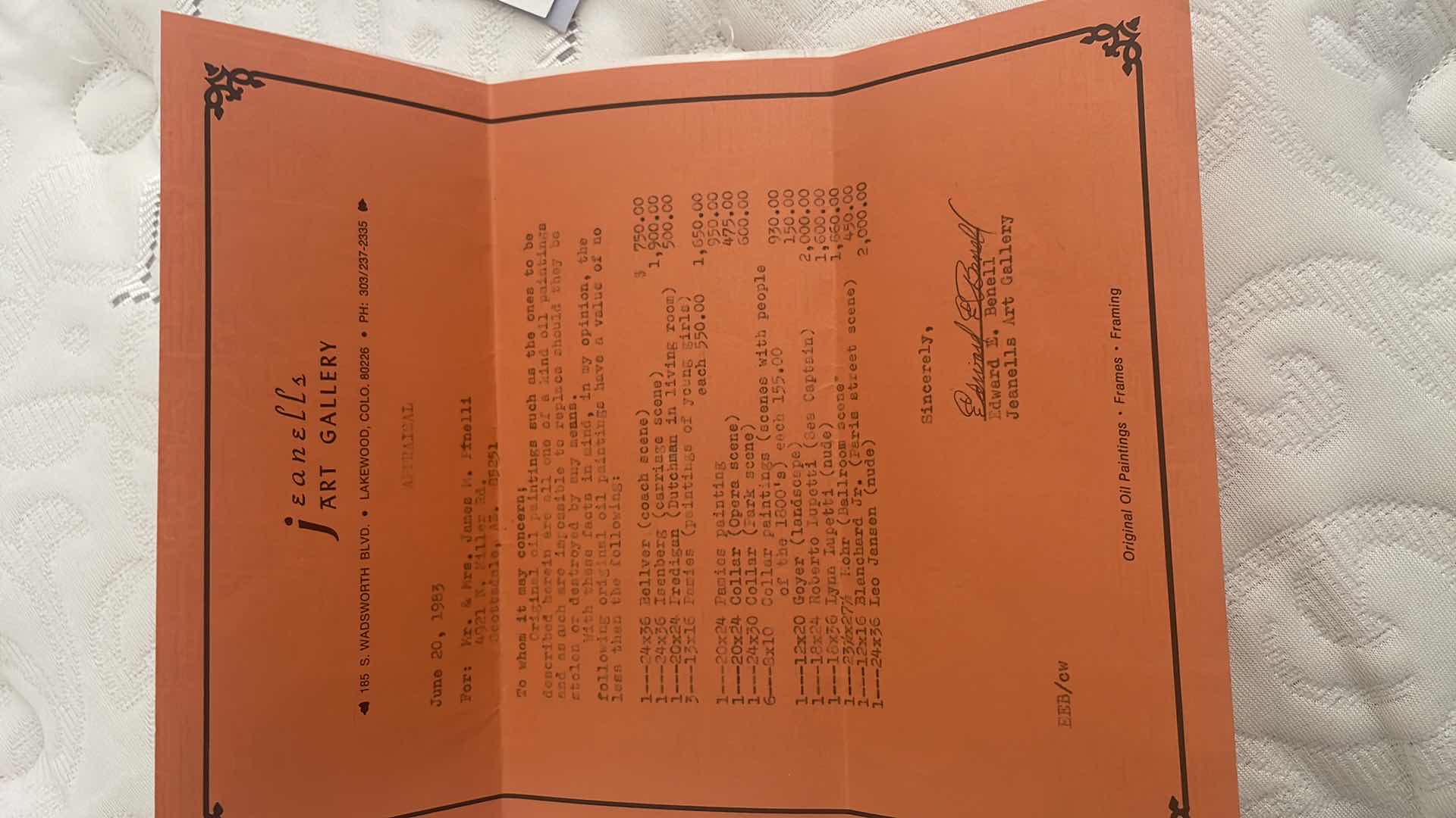 Photo 1 of FRAMED J. COLLAR 1800'S LADIES PAINTING ARTWORK, UNFRAMED 8" x10"  WITH VELVET FRAME 15" x13" , ESTIMATED VALUE FROM JUNE 1983 FOR $155