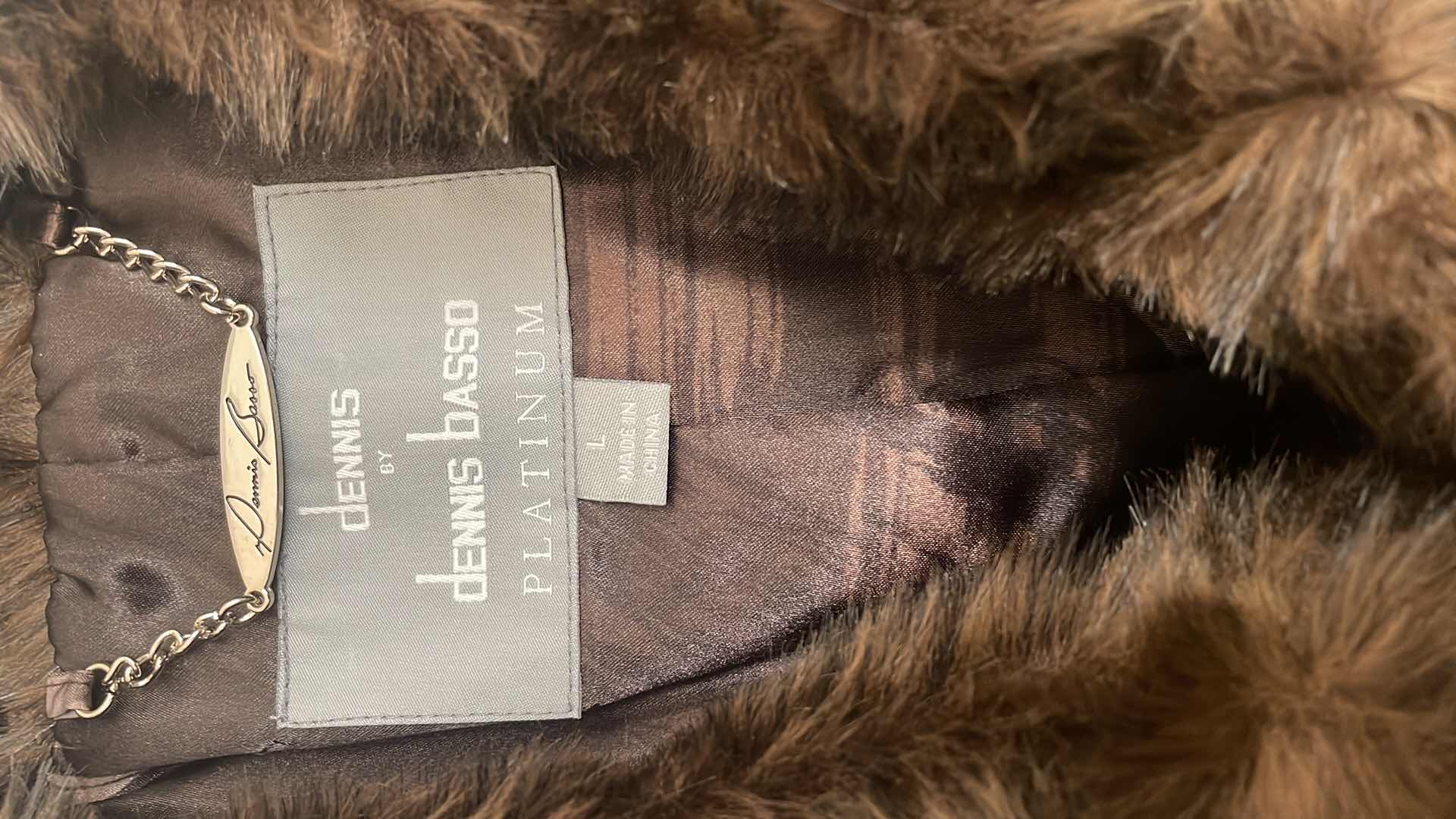 Photo 1 of DENNIS BASSO FAUX MINK FUR JACKET LARGE