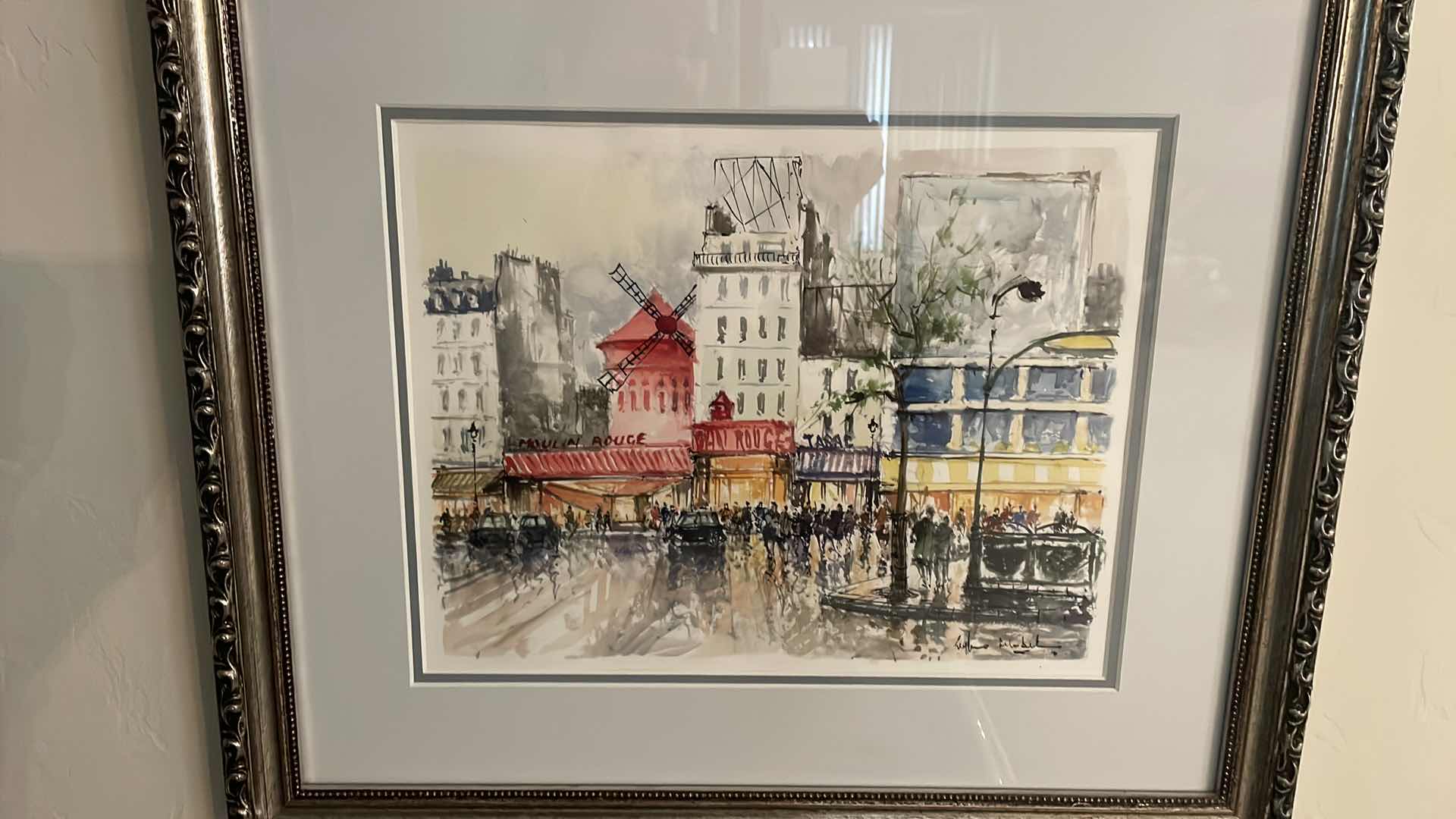 Photo 1 of FRAMED SIGNED MOULIN ROUGE ARTWORK  17" X 19"