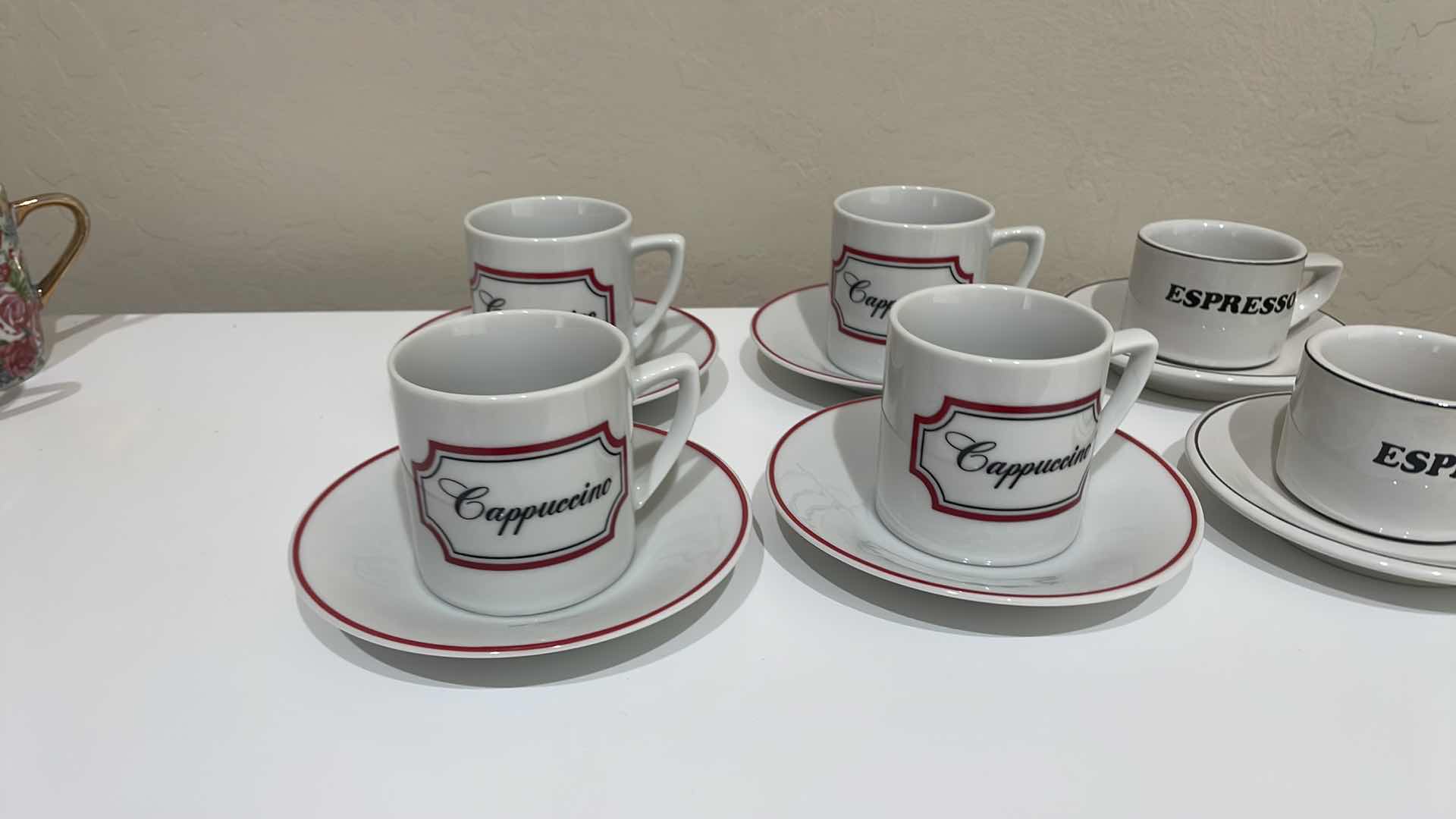 Photo 1 of CAPPUCCINO AND ESPRESSO CUPS AND SAUCERS