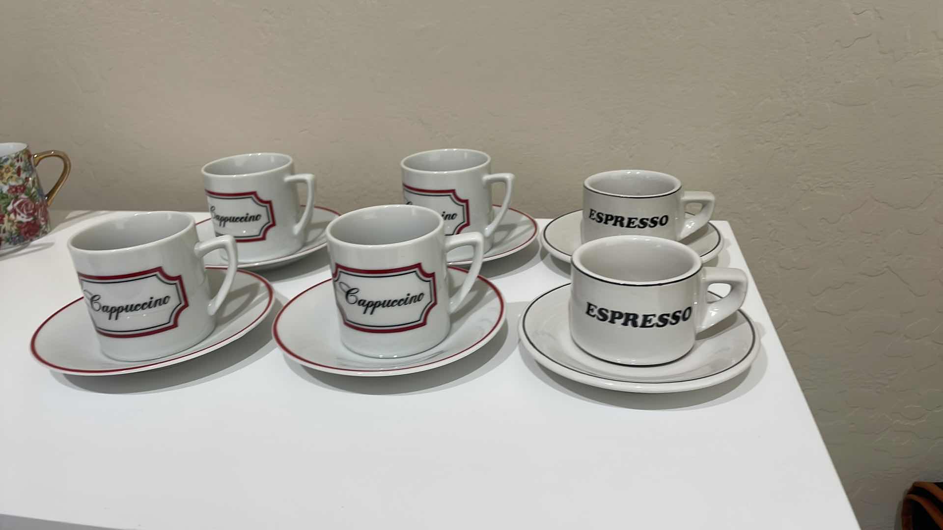 Photo 1 of CAPPUCCINO AND ESPRESSO CUPS AND SAUCERS