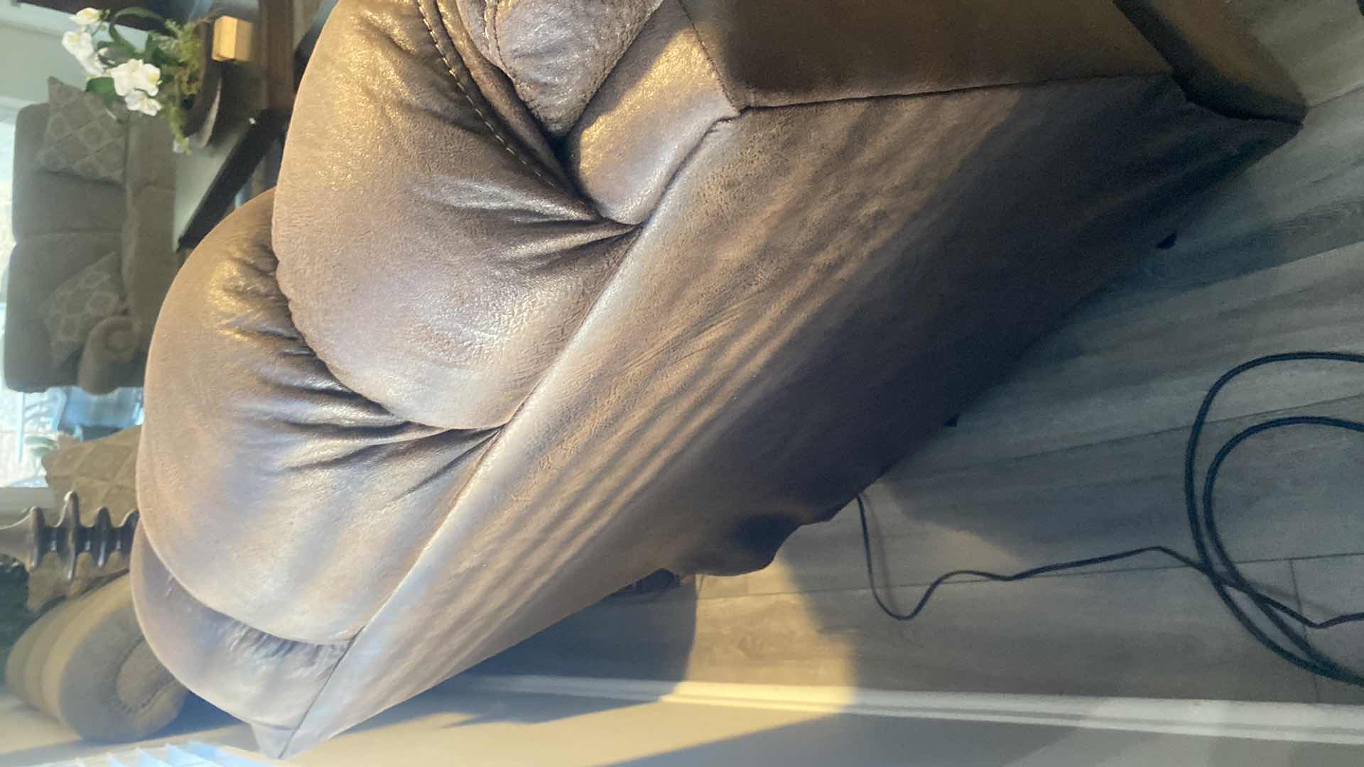 Photo 1 of BROWN FABRIC MANUAL RECLINER CHAIR