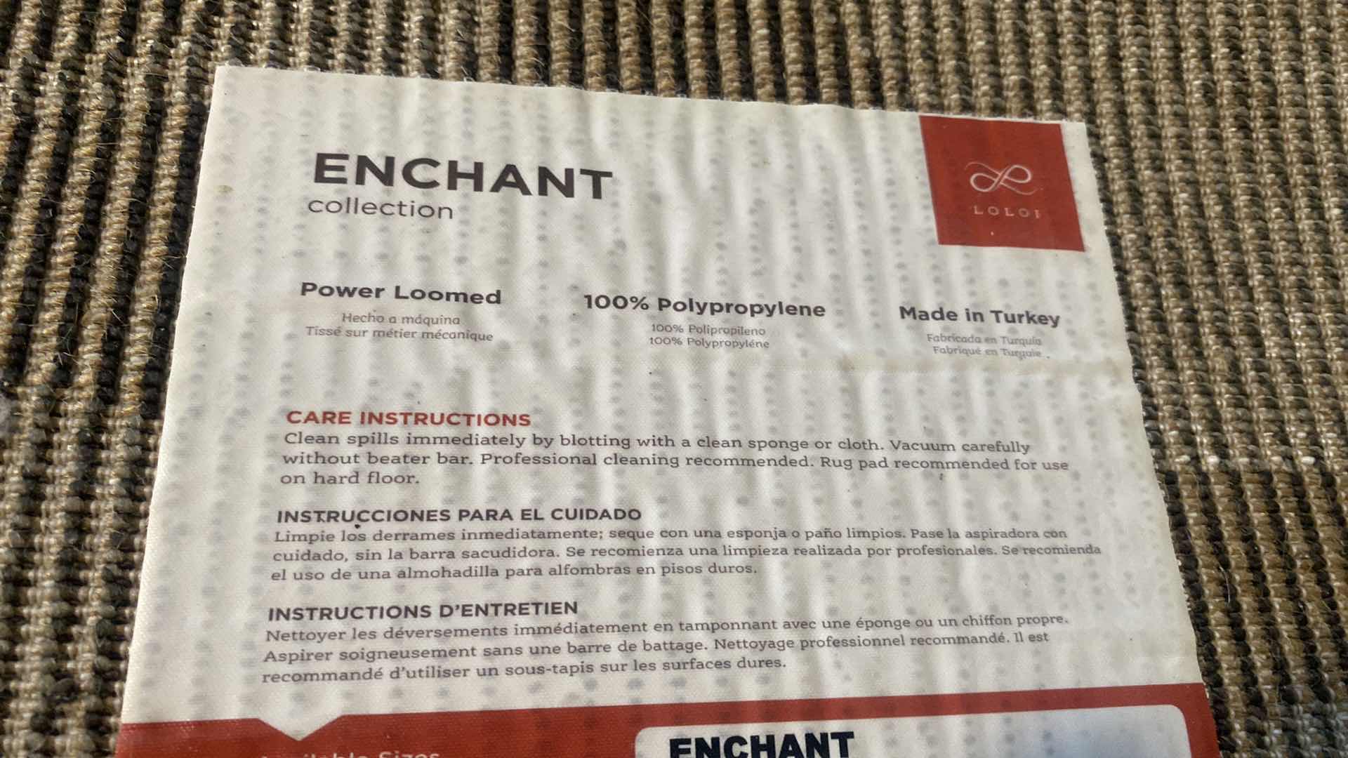 Photo 1 of ENCHANT COLLECTION SMOKE BEIGE AREA RUG 7’7” x 10’ 6”