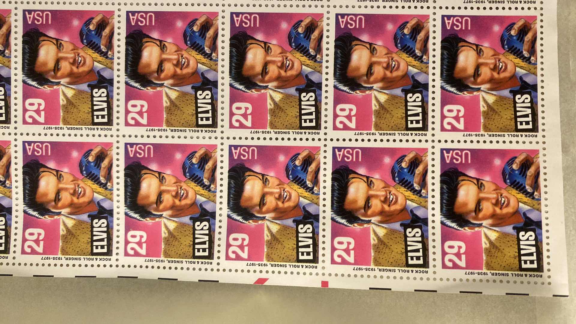 Photo 1 of 1-SHEET ELVIS .29cent COLLECTABLE STAMPS
