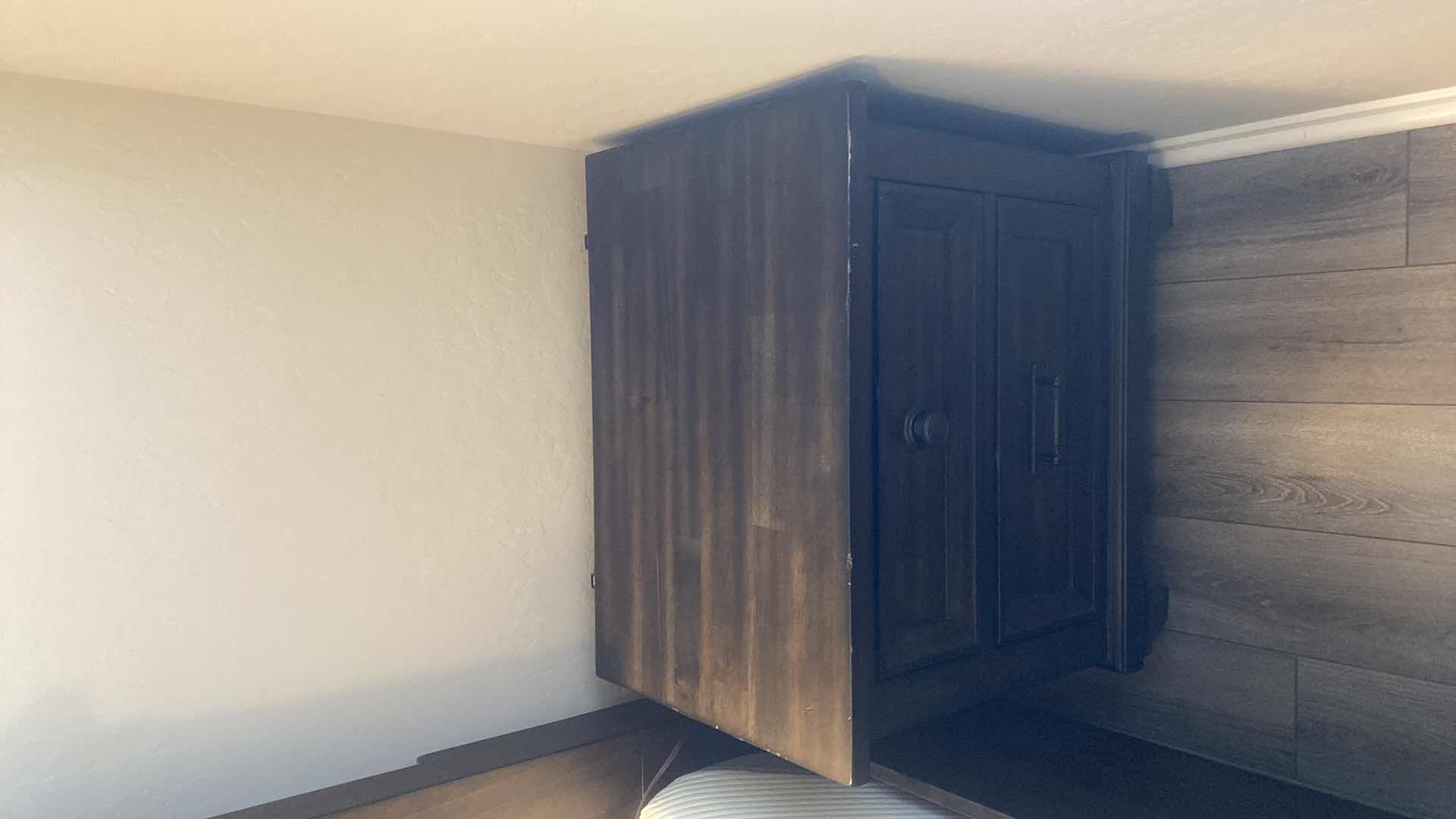 Photo 1 of 2-DARK WOOD NIGHT STANDS WITH USB CHARGING 26” x 18” H26”