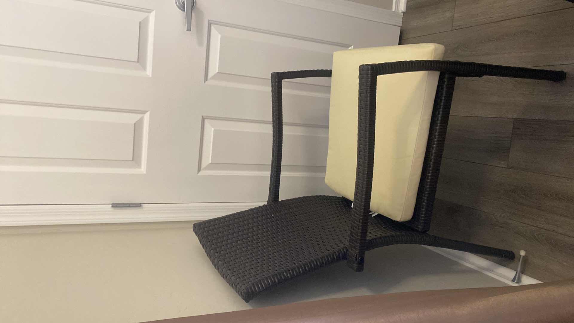 Photo 1 of FAUX WICKER PATIO CHAIR WITH CUSHION