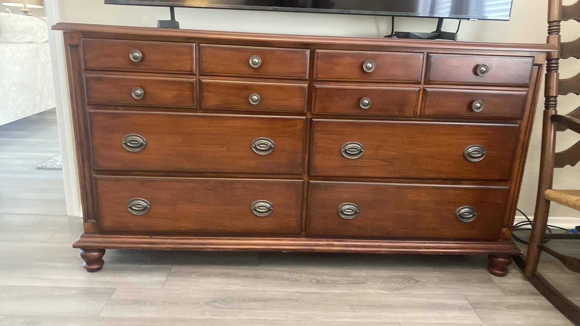 Photo 1 of WOOD TRADITIONAL 6 DRAWER DRESSER WITH DOVETAIL CONSTRUCTION 63” x 18 1/2” H34 1/2”