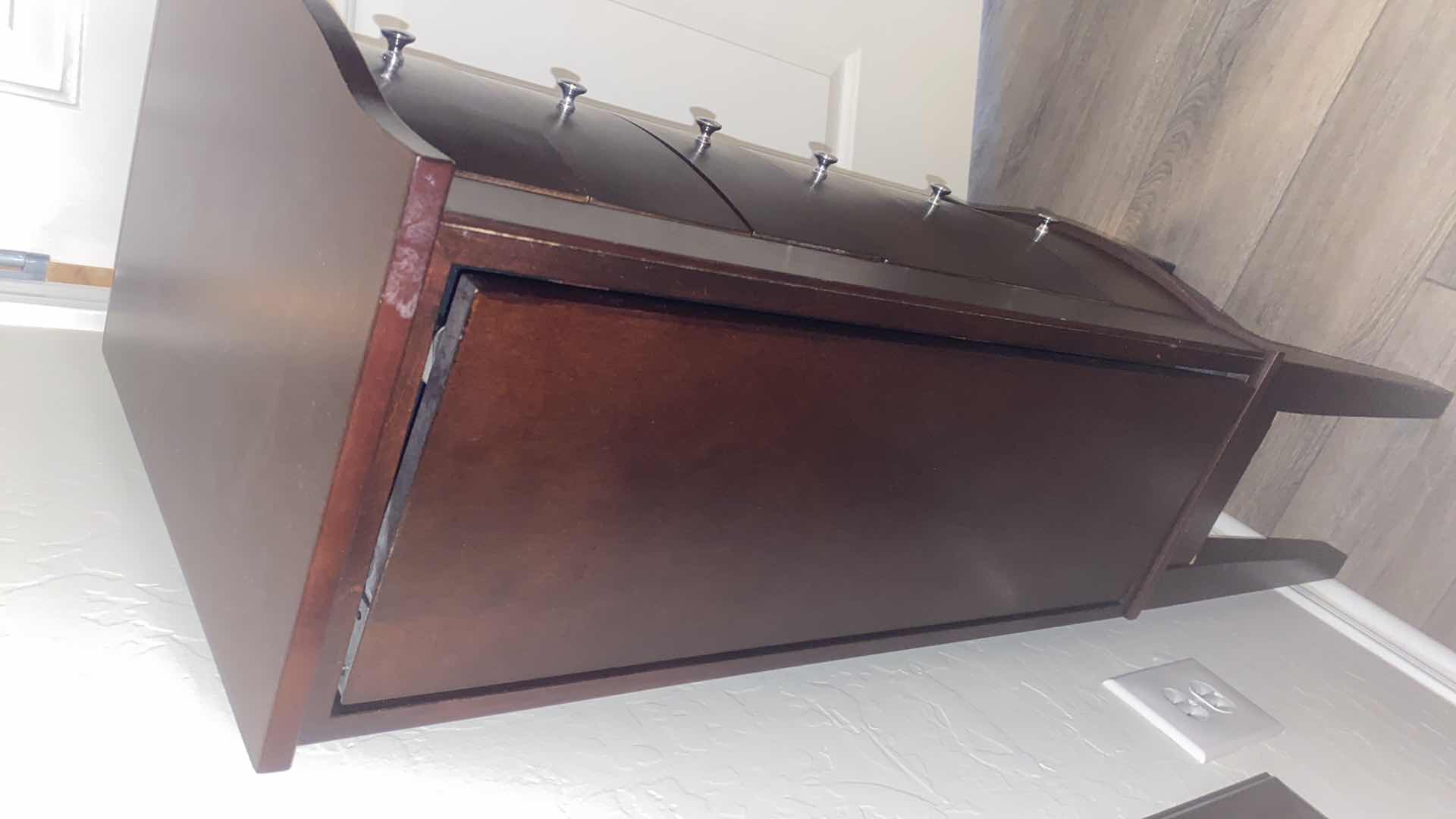 Photo 1 of DARK WOOD JEWELRY CABINET 13” x 10” H40”