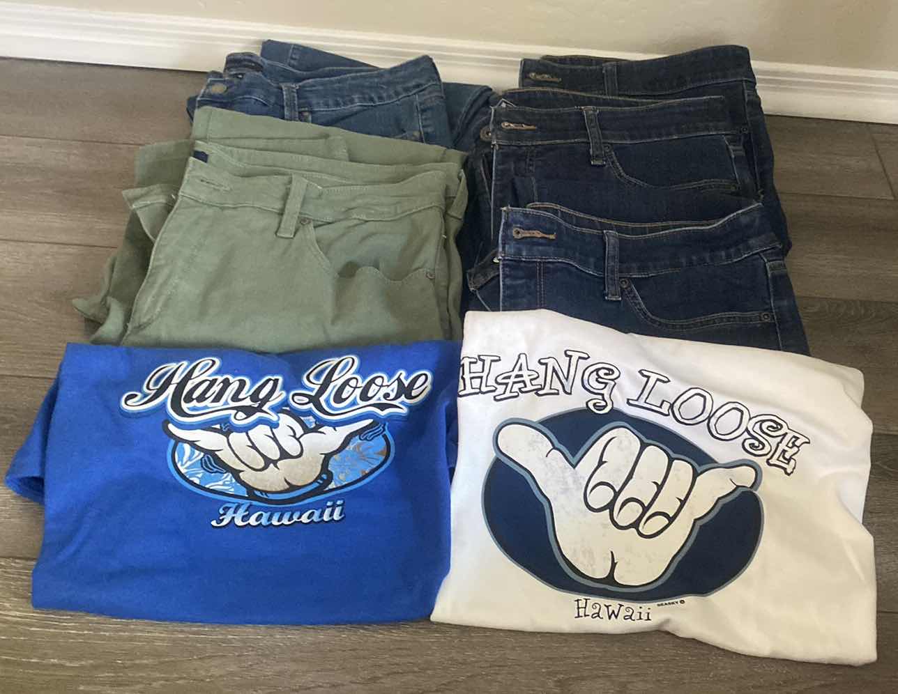 Photo 1 of 5-LADIES SIZE 14S CHARTER CLUB JEANS & 2 SIZE SMALL T SHIRTS