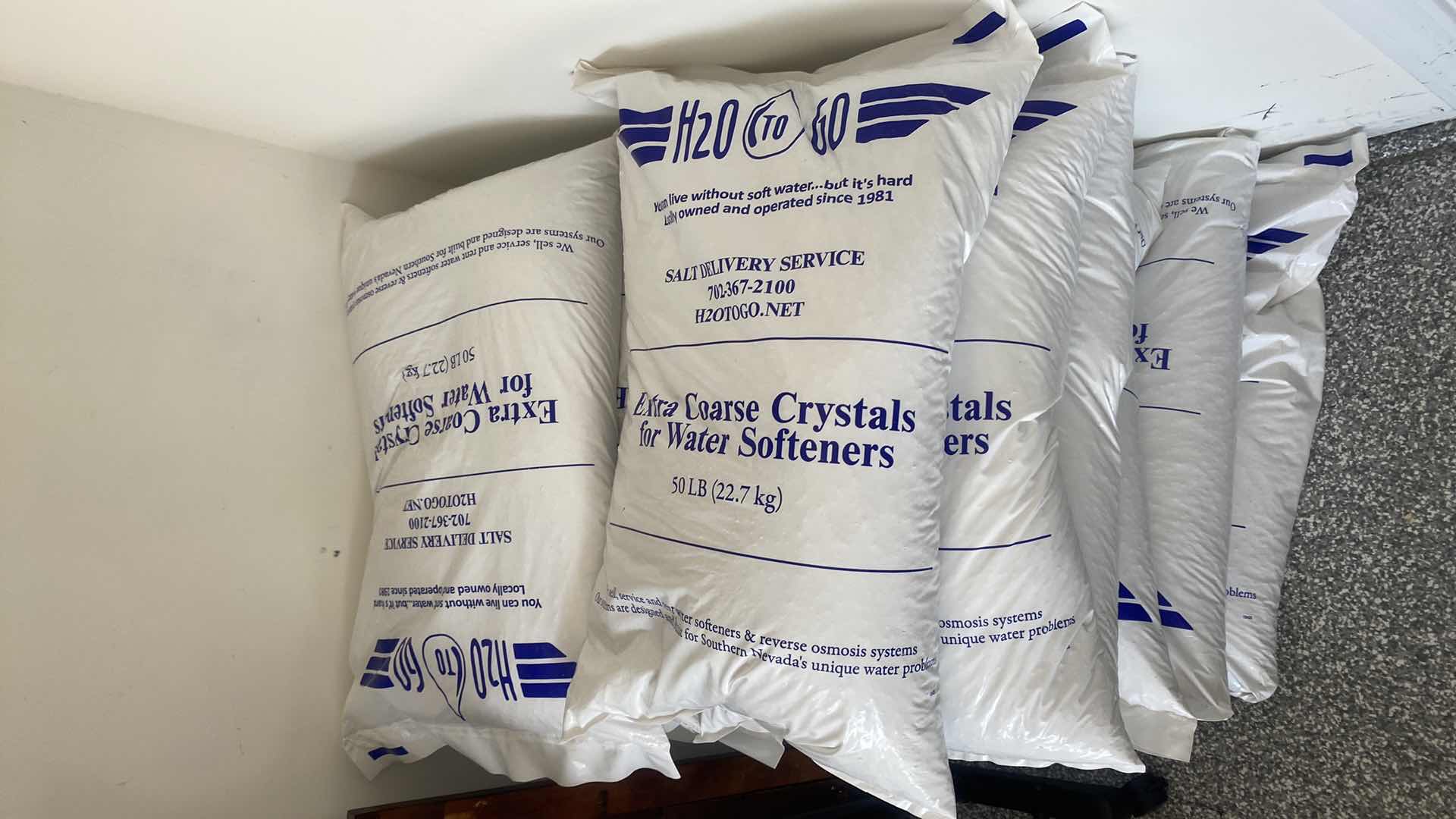 Photo 1 of 13-H20 TO GO 50lb BAGS WATER SOFTENER CRYSTALS