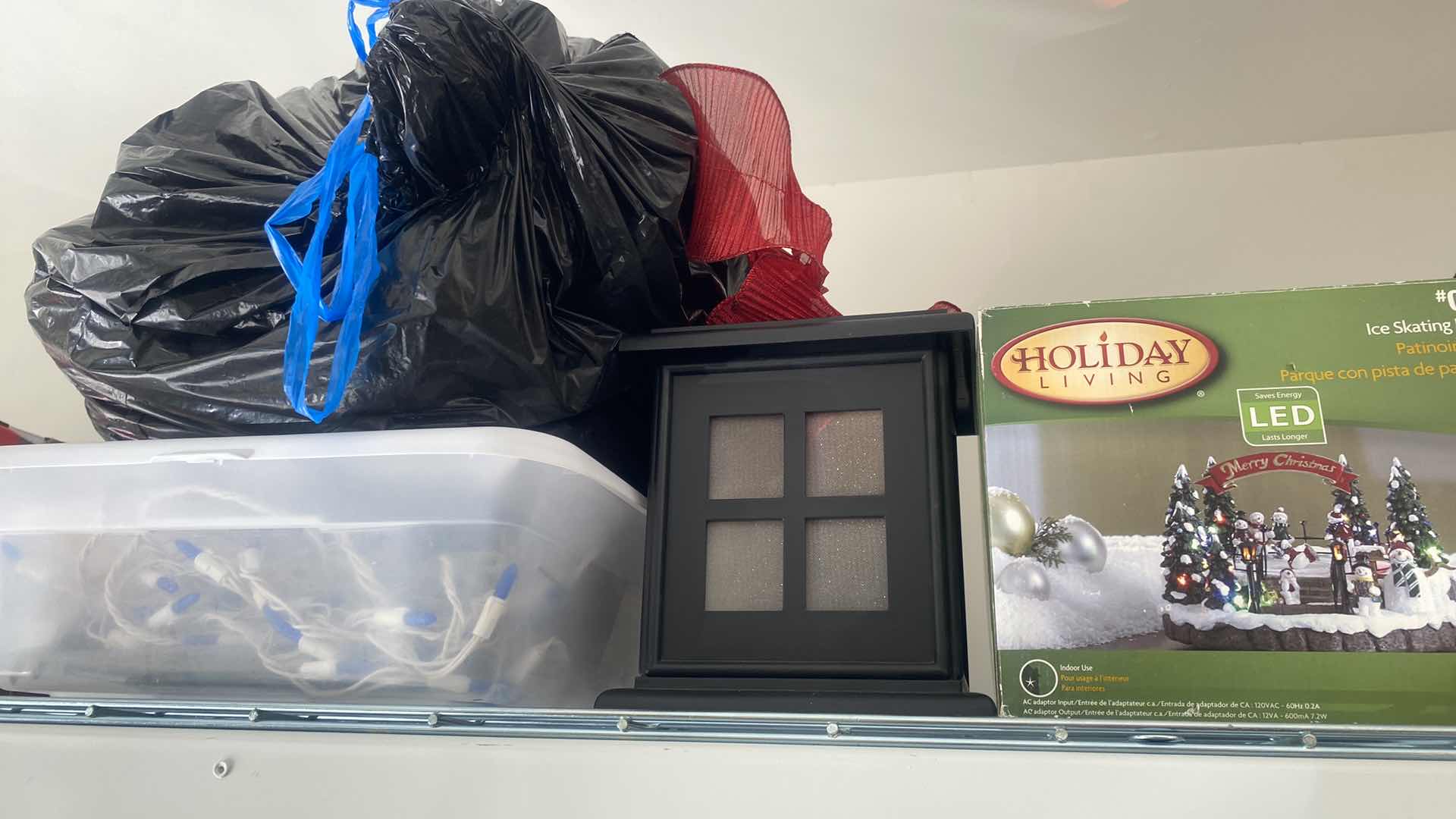 Photo 1 of 6-CHRISTMAS DECOR - LIGHTS SANTA HOUSE SMALL TREE WITH STAND